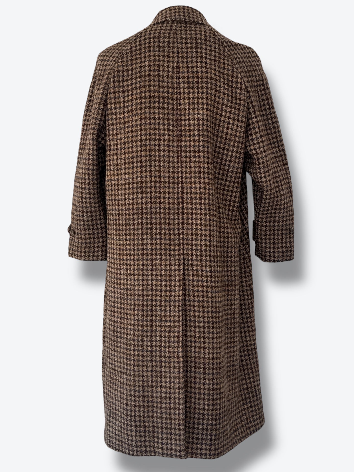 Vintage Ralph Lauren Houndstooth Wool Coat – Women’s Longline Outerwear