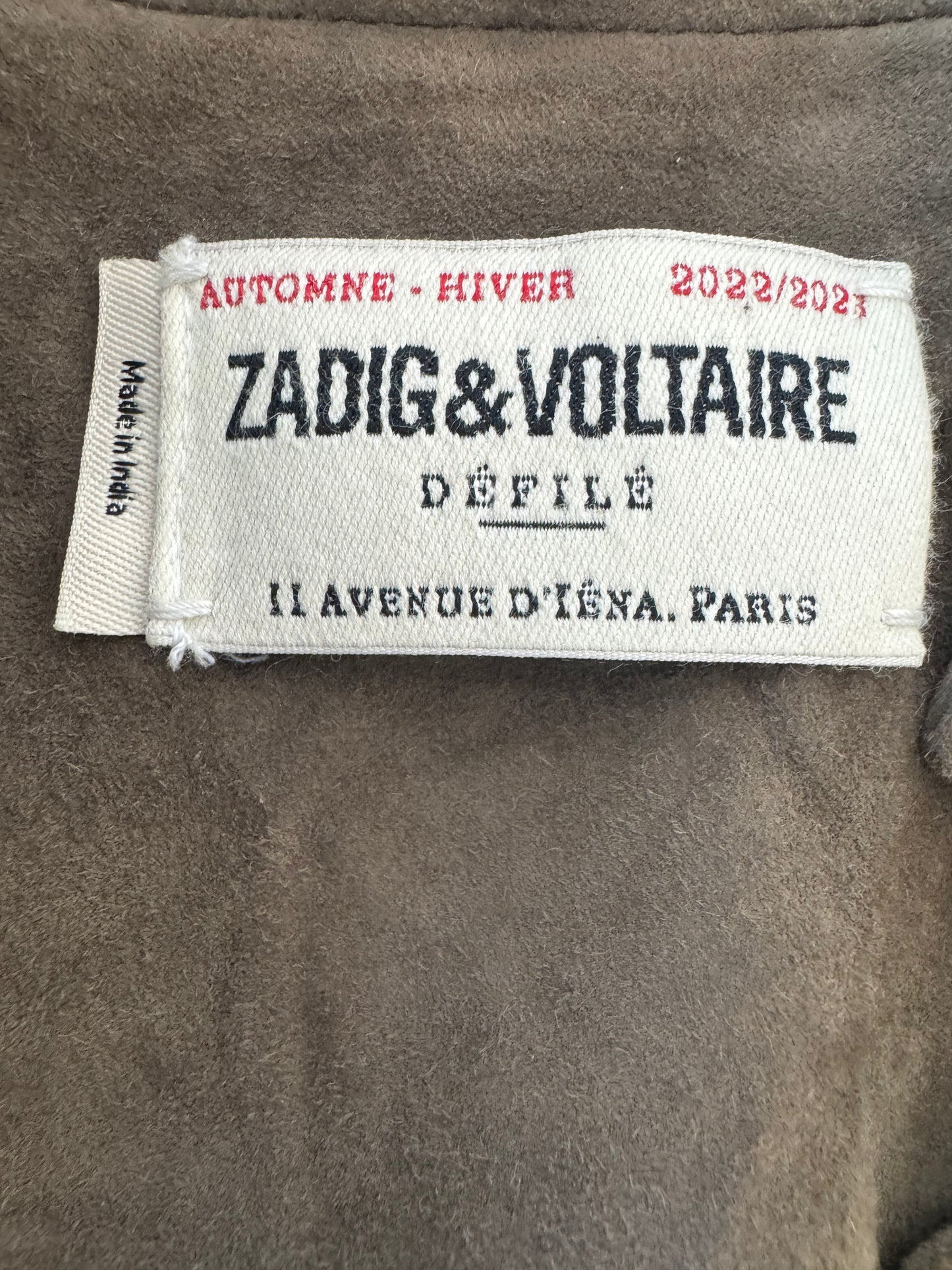 2022 Zadig & Voltaire Défilè Gray Studded Jacket