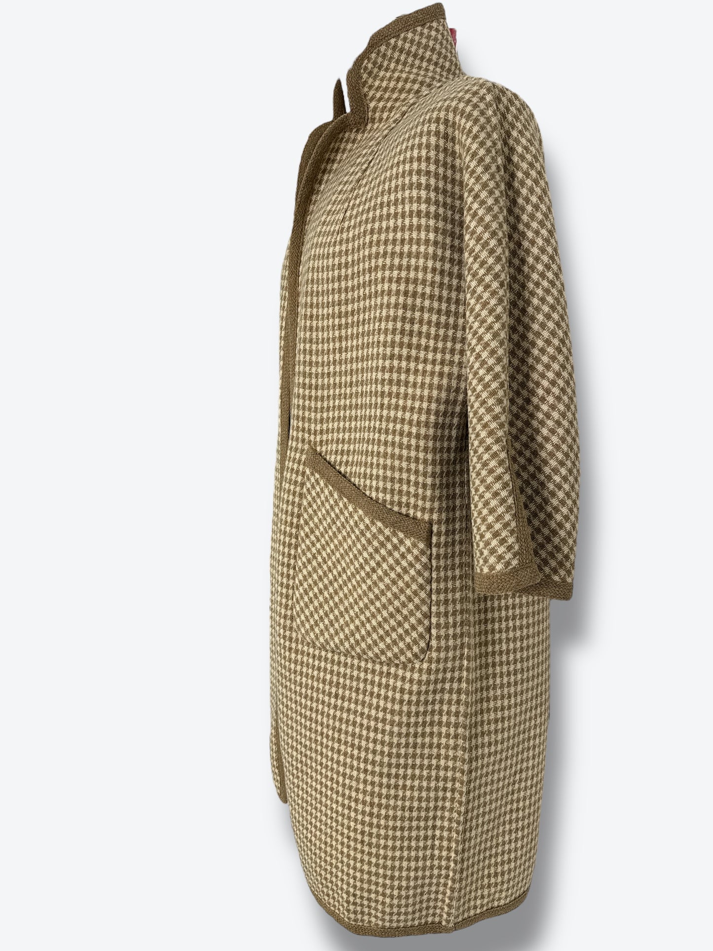 Vintage Reversible Houndstooth Poncho