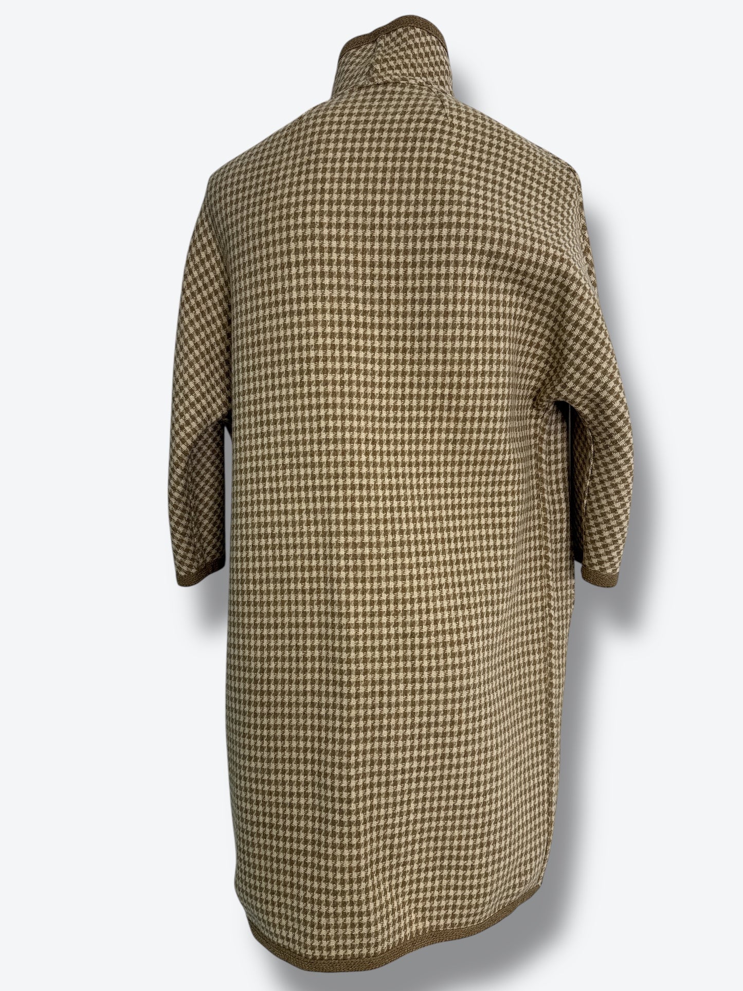 Vintage Reversible Houndstooth Poncho