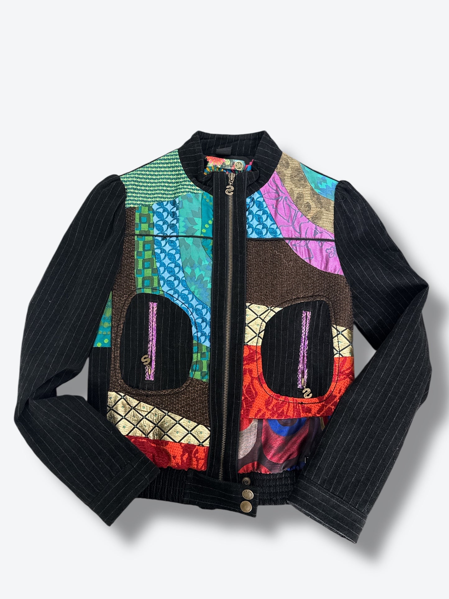 Y2K Desigual Mixed Media Short Jacket