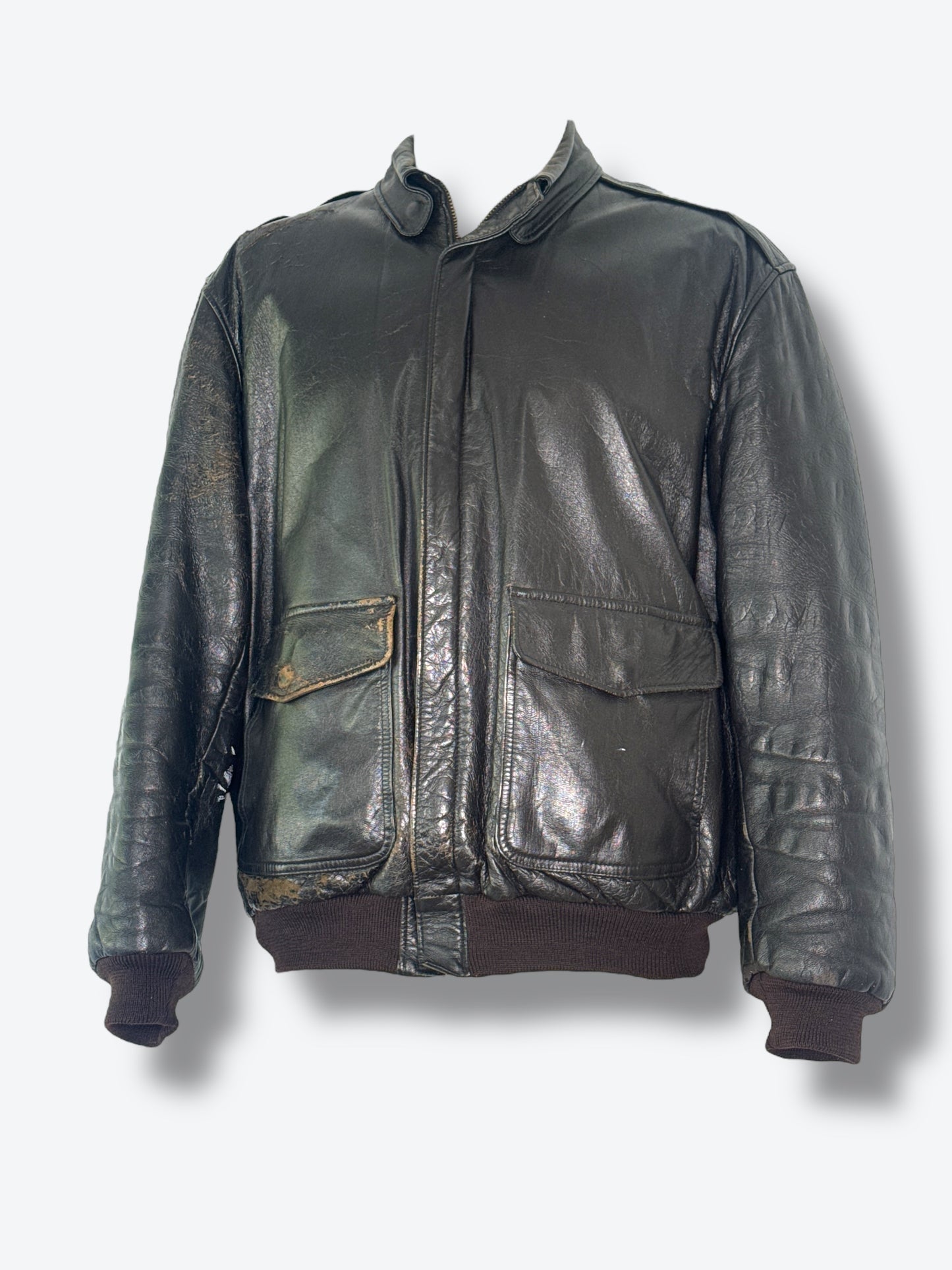 1980s L.L. Bean Thrashed Leather Bomber