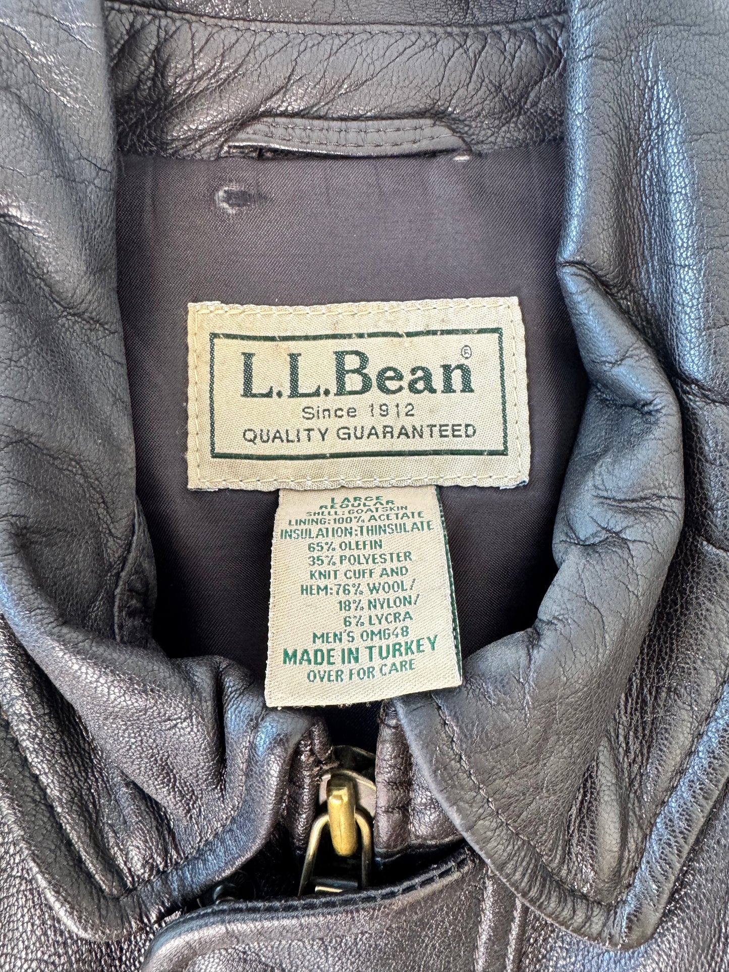 1990s L.L. Bean Leather Bomber