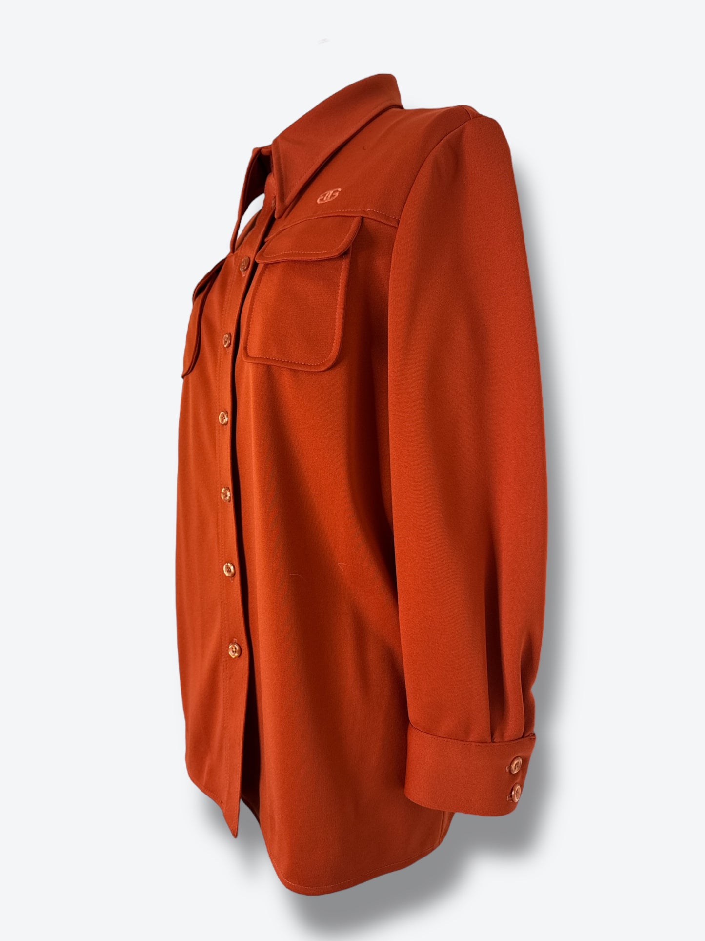 1970s Givenchy Sport Burnt Orange Blouse