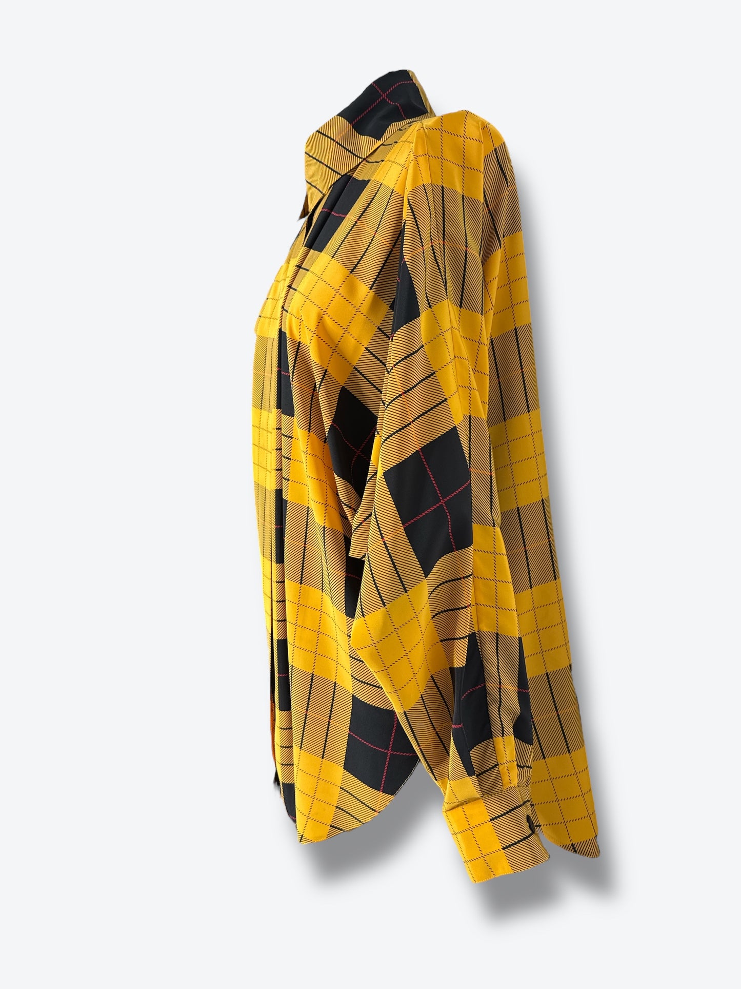 I.B. Diffusion Over Sized Yellow Plaid Top