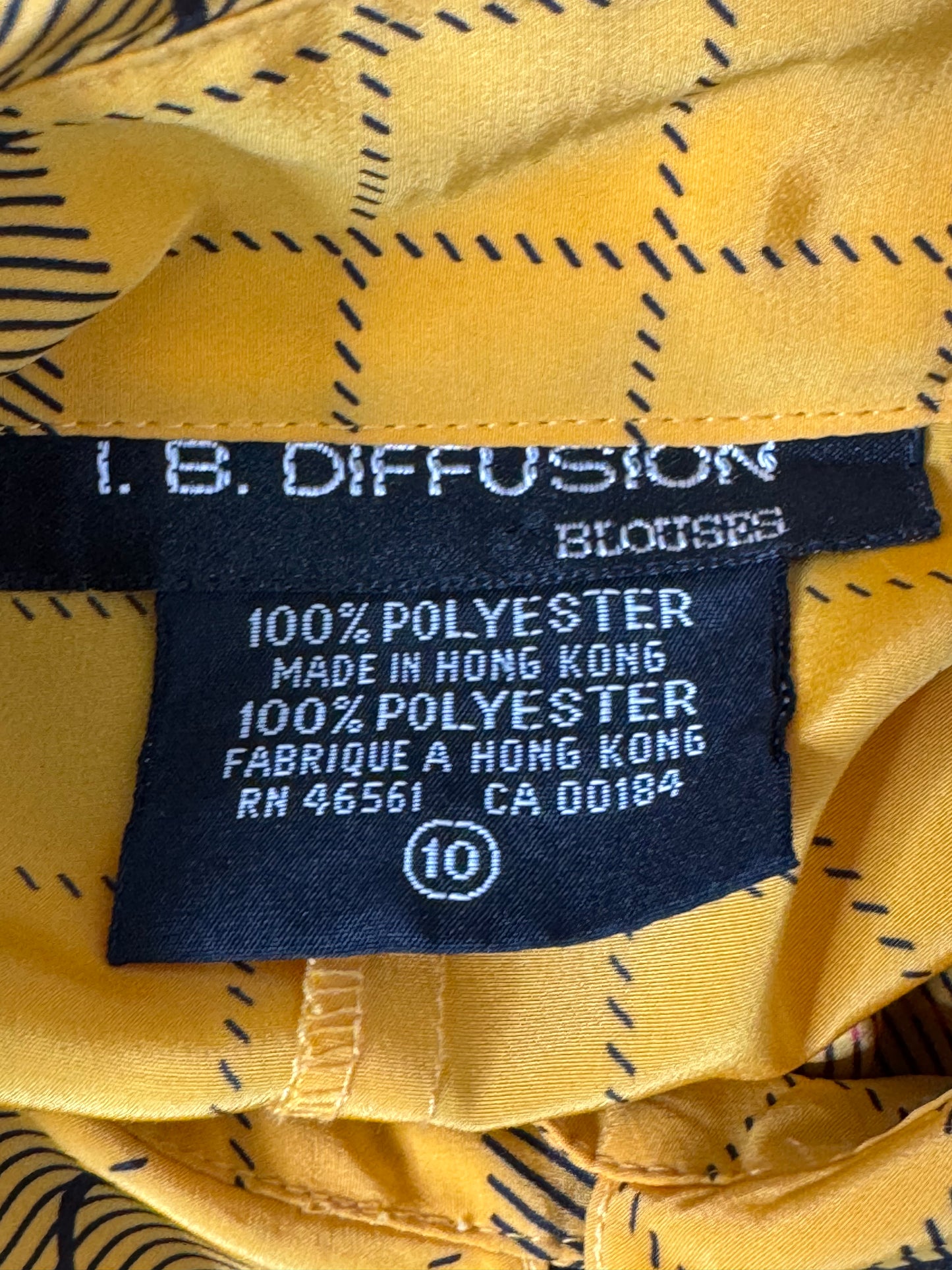 I.B. Diffusion Over Sized Yellow Plaid Top
