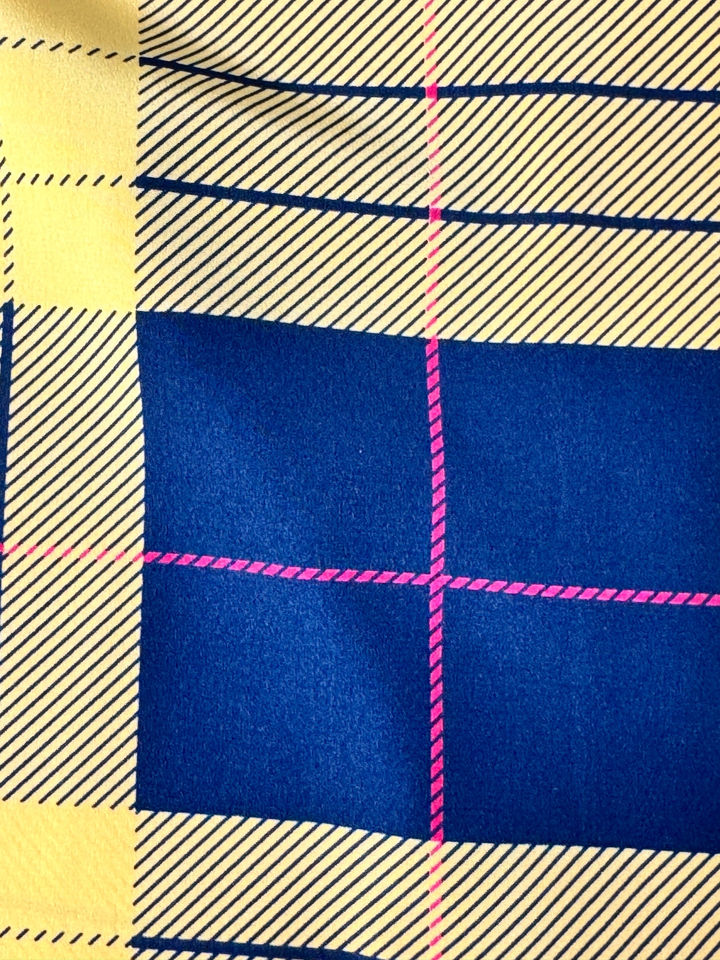 I.B. Diffusion Over Sized Yellow Plaid Top