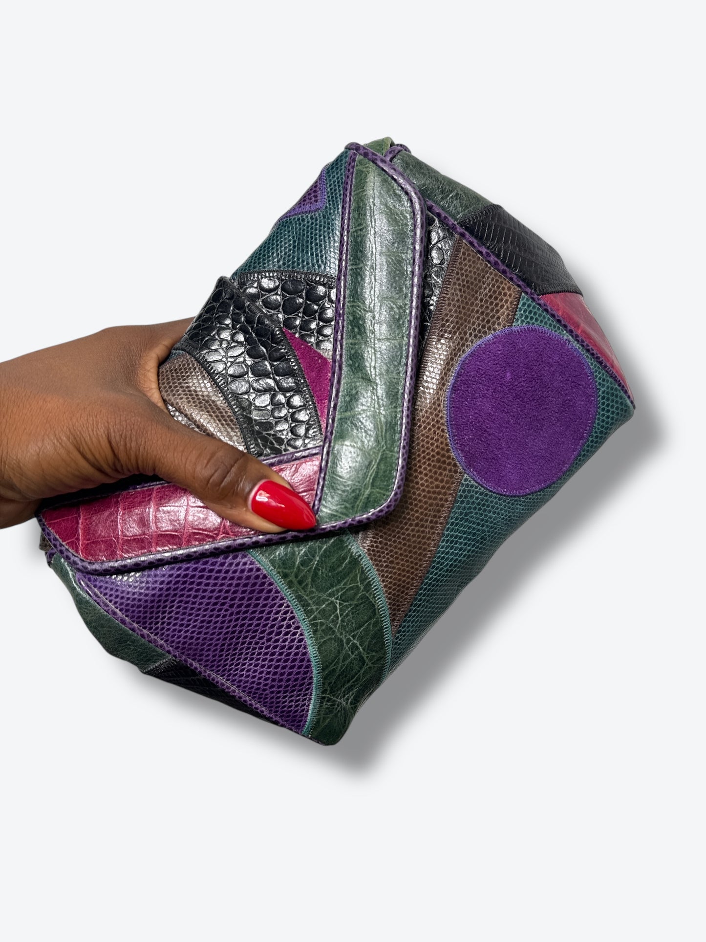 1980s Sharif Patchwork Adjustable Crossbody