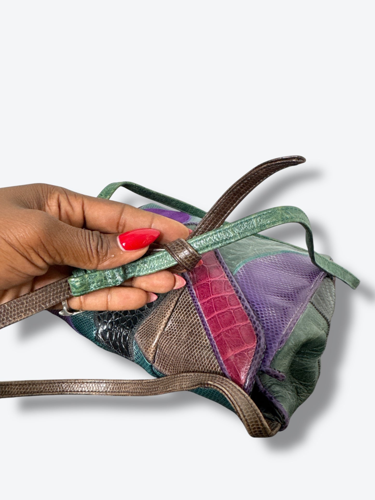 1980s Sharif Patchwork Adjustable Crossbody