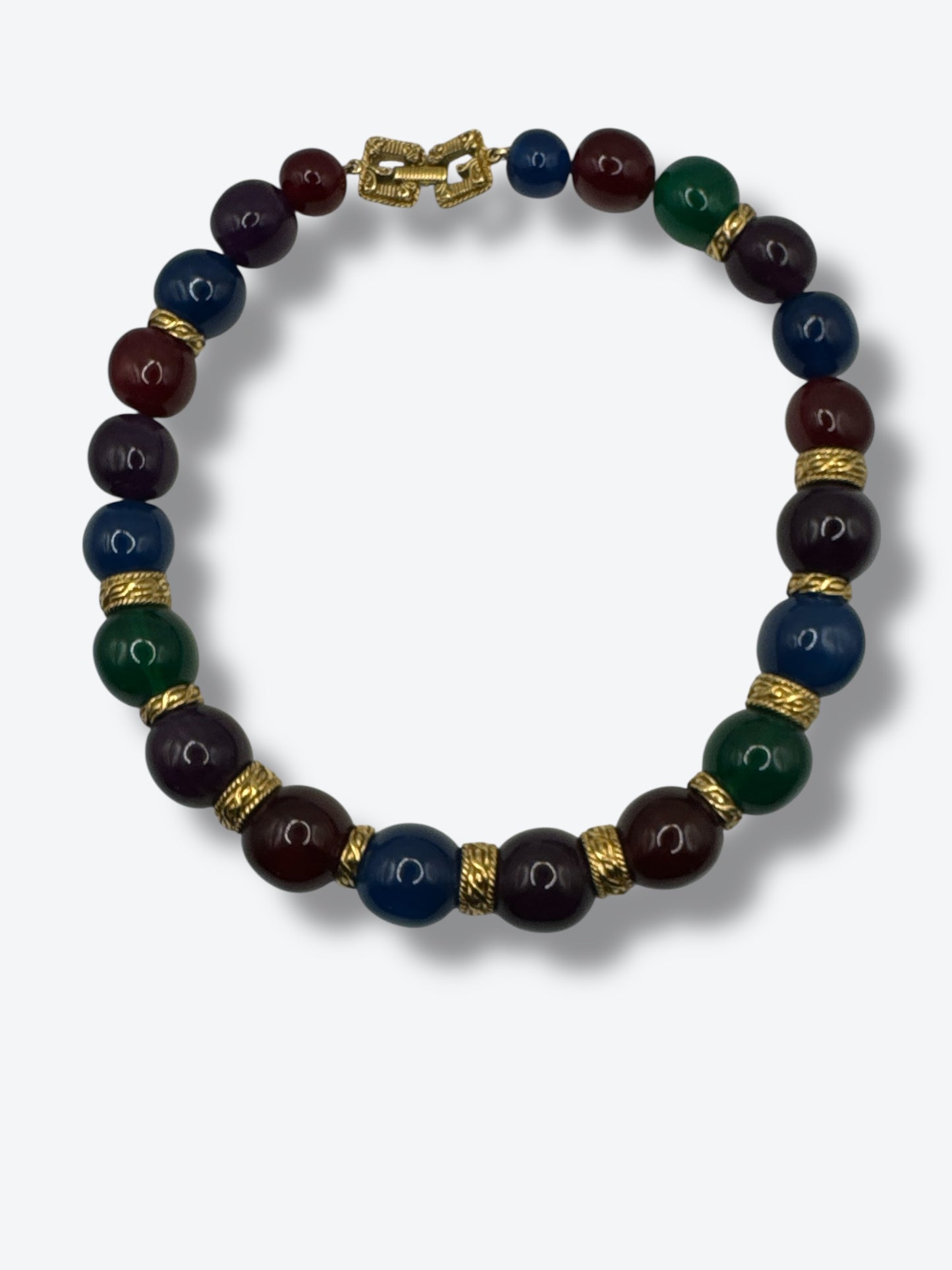 1980s Beaded Chocker Necklace