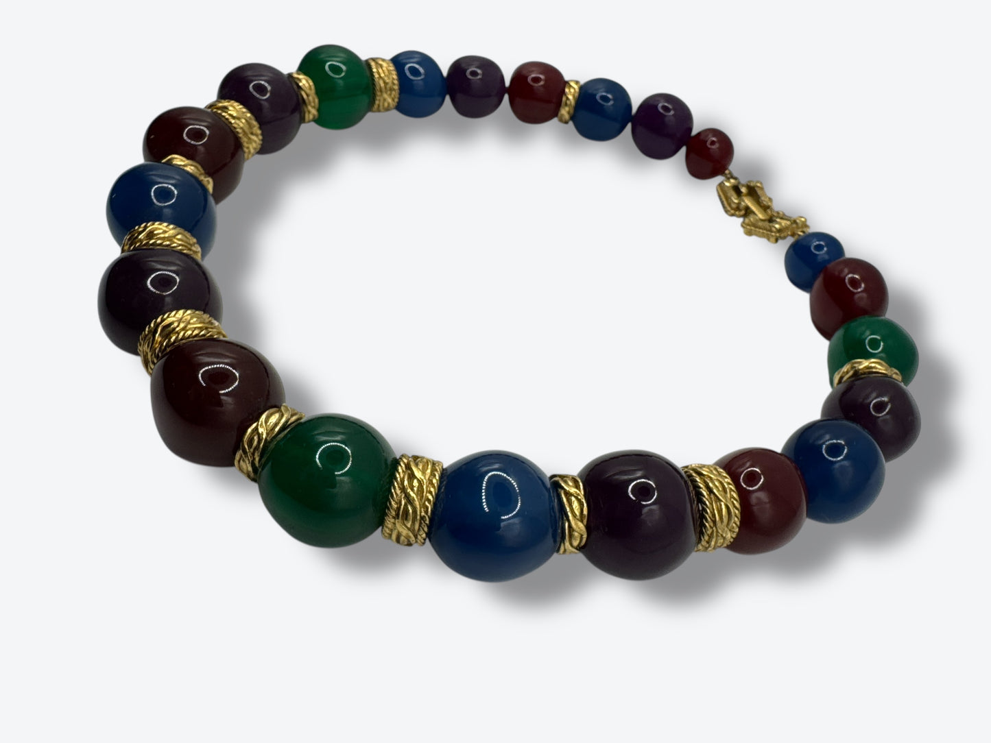 1980s Beaded Chocker Necklace