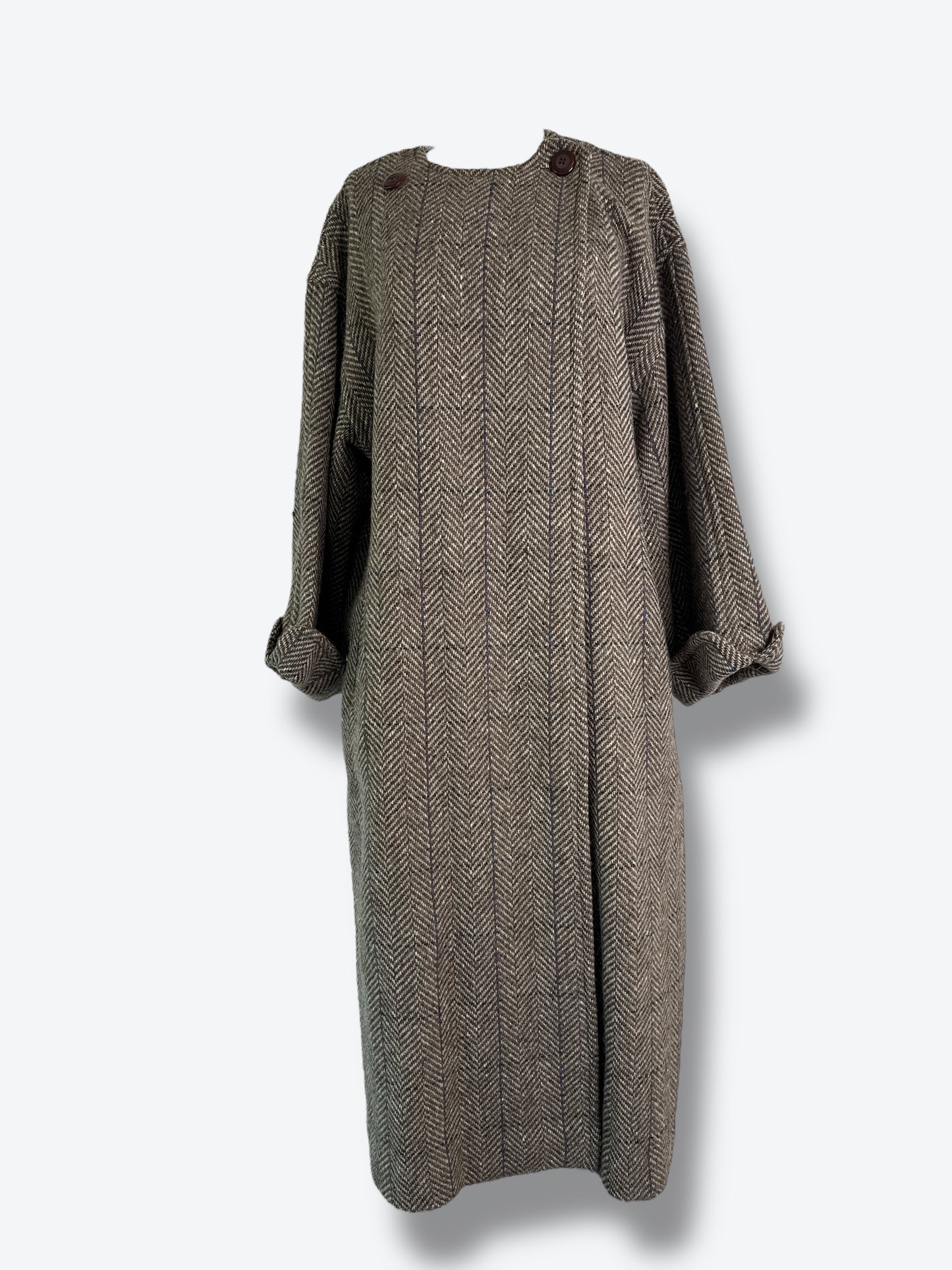 1980w “Cleo” Wool Poncho Jacket