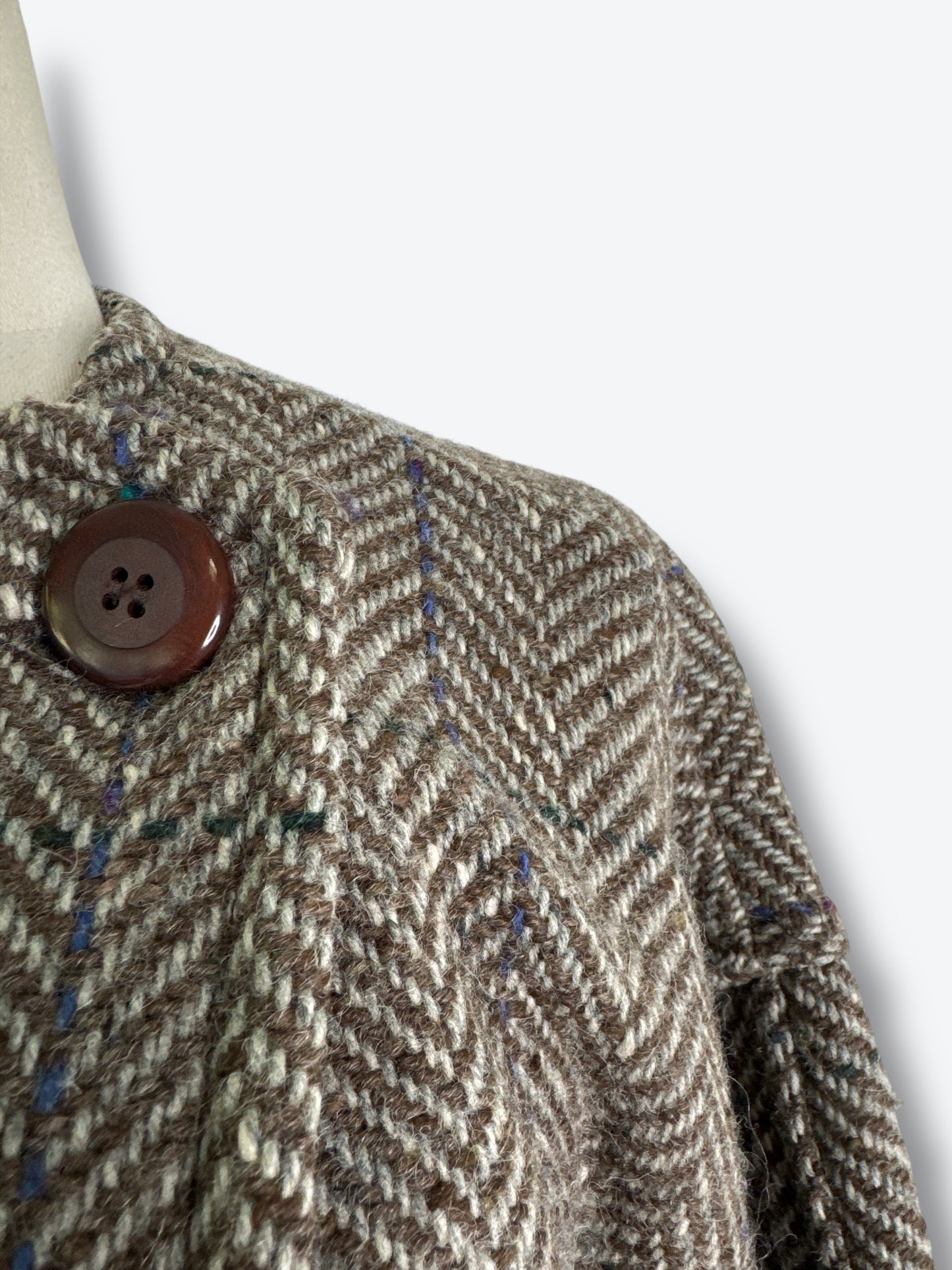 1980w “Cleo” Wool Poncho Jacket