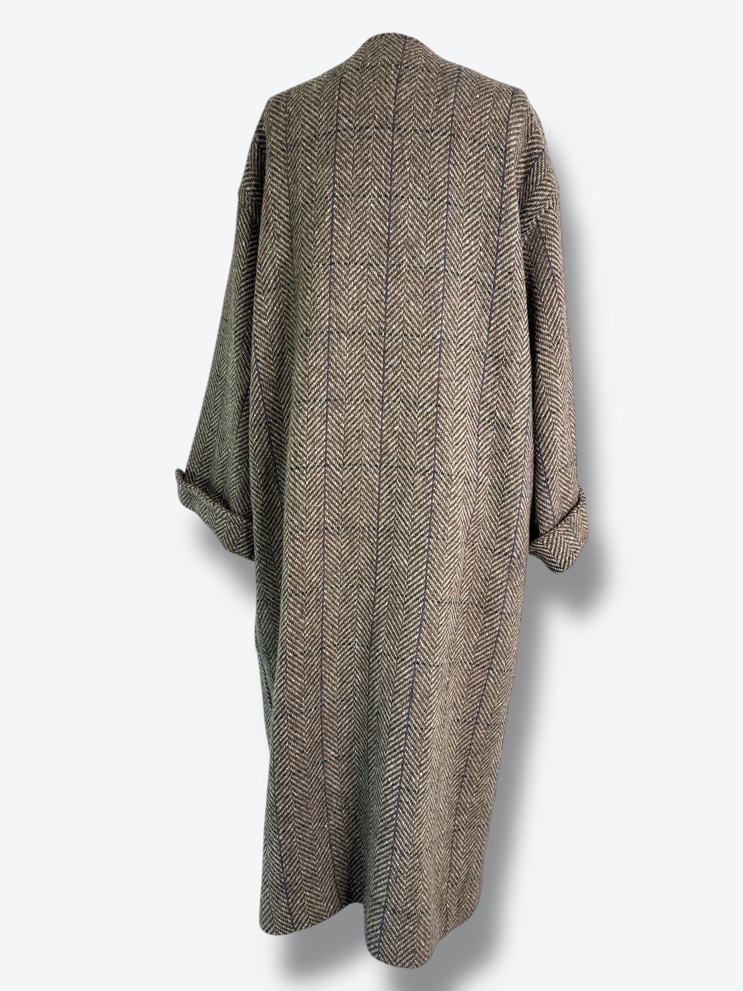 1980w “Cleo” Wool Poncho Jacket