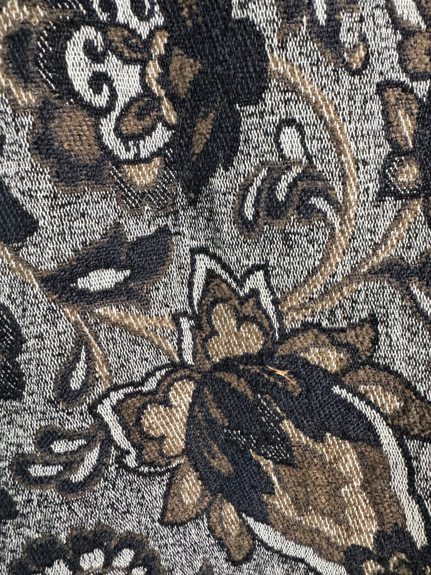 Vintage Paisley Fur Collar Jacket