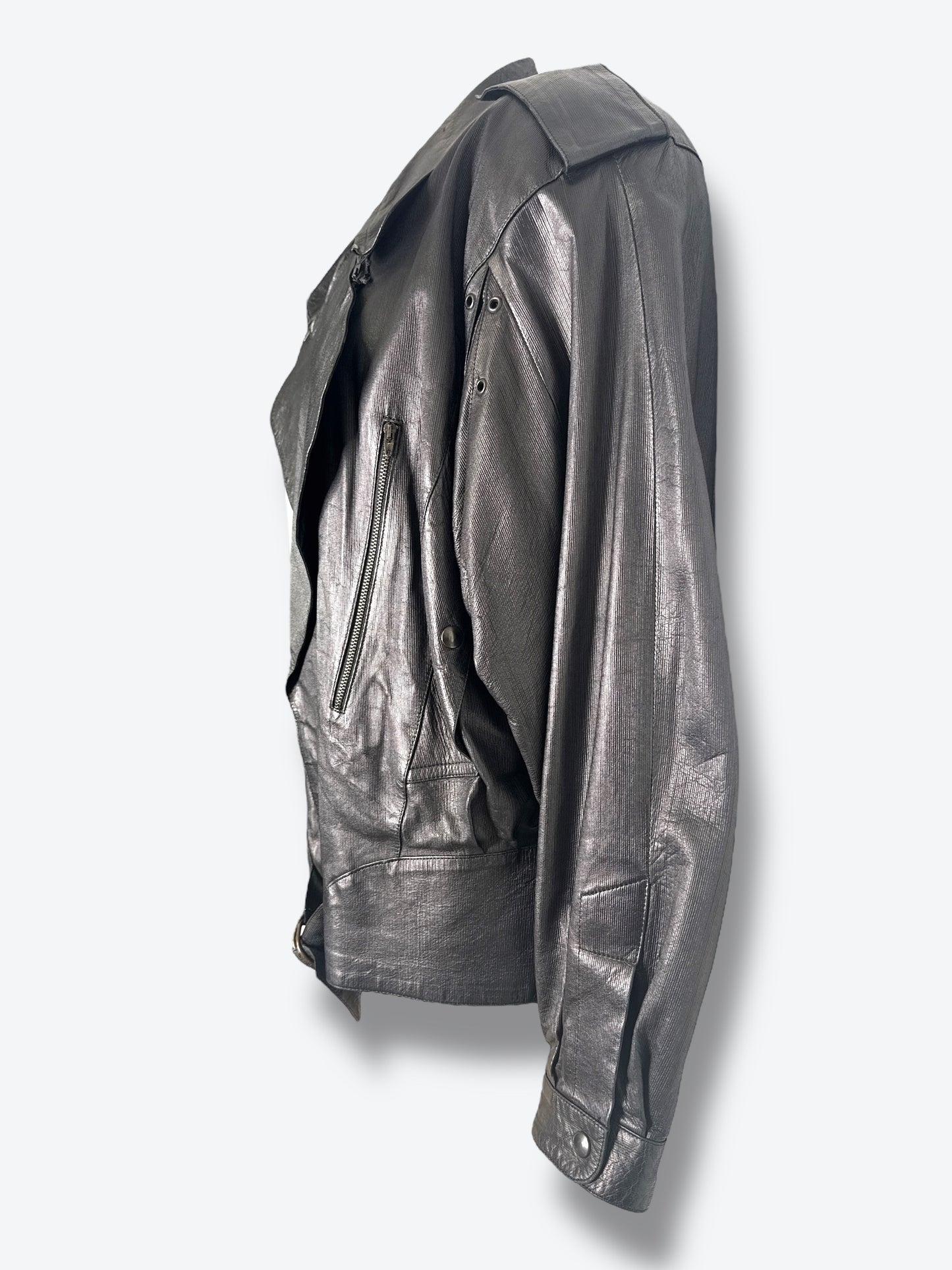 1970s Mario Valentino Leather Moto Jacket