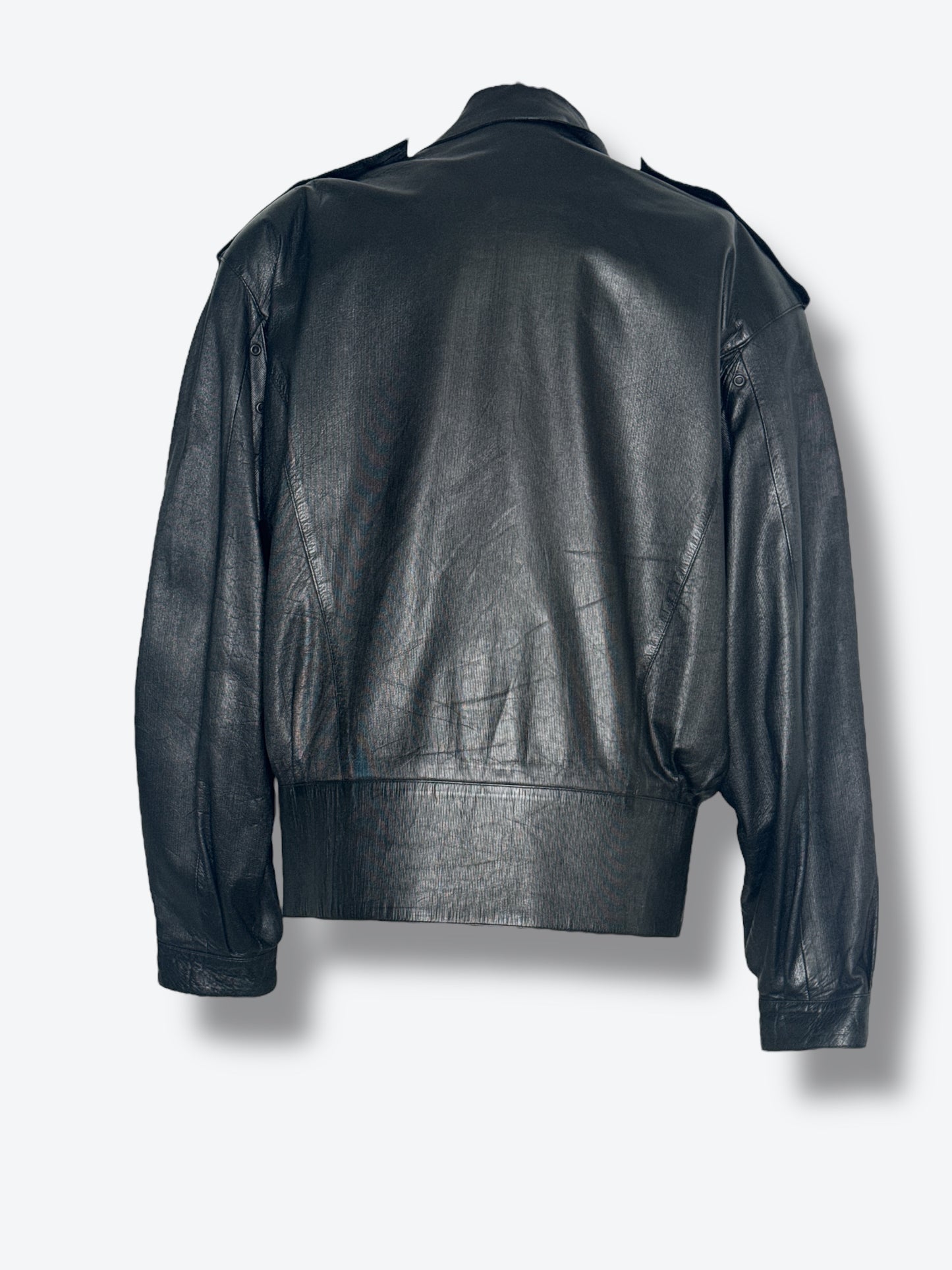 1970s Mario Valentino Leather Moto Jacket