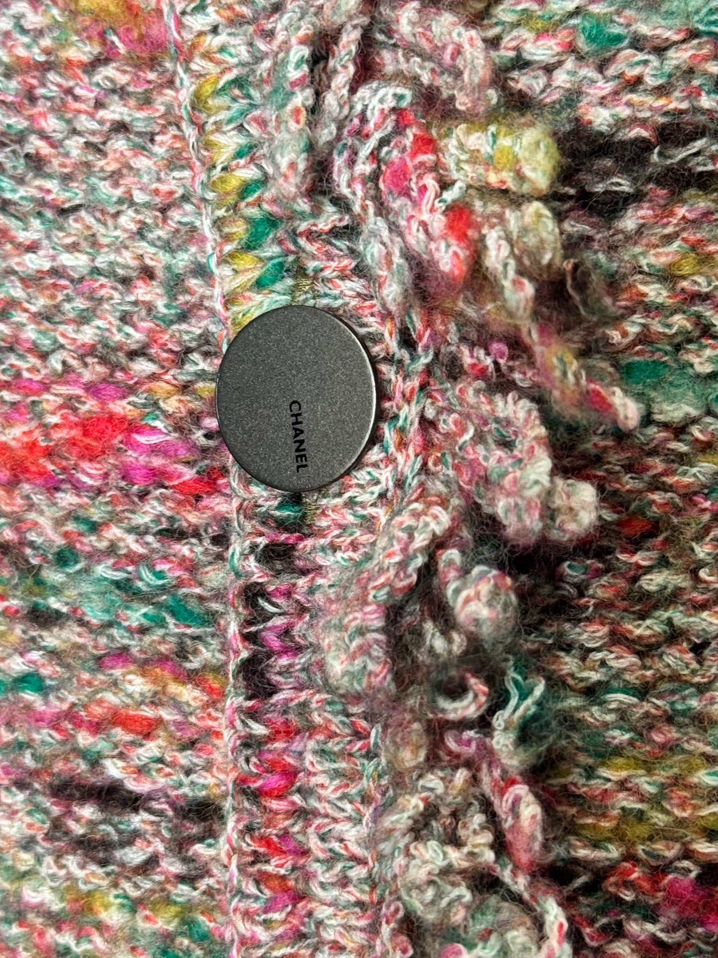 1999 Fall/Winter Chanel Multicolor Bouclé Knit Jacket — (Identification Collection)