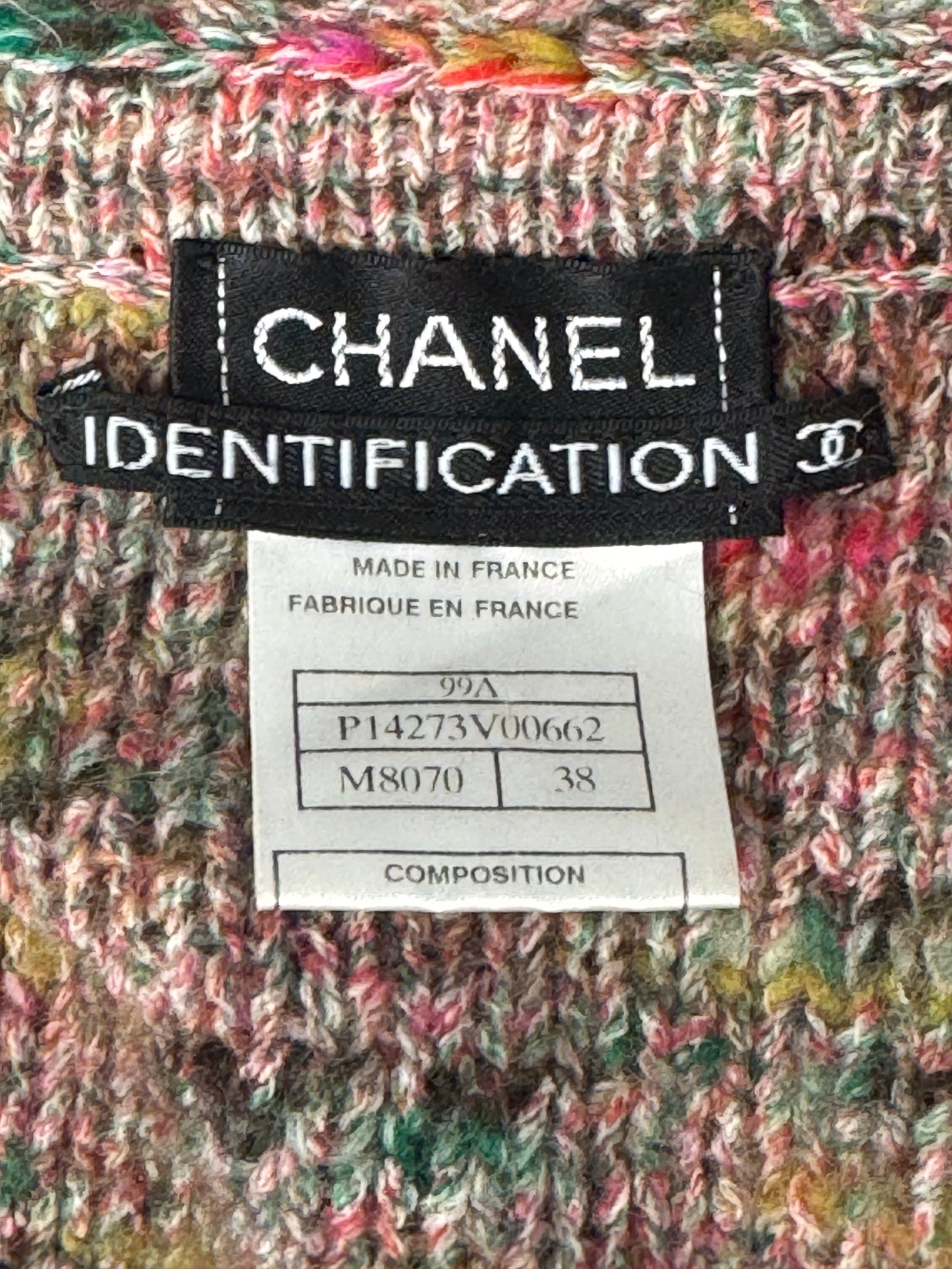 1999 Fall/Winter Chanel Multicolor Bouclé Knit Jacket — (Identification Collection)