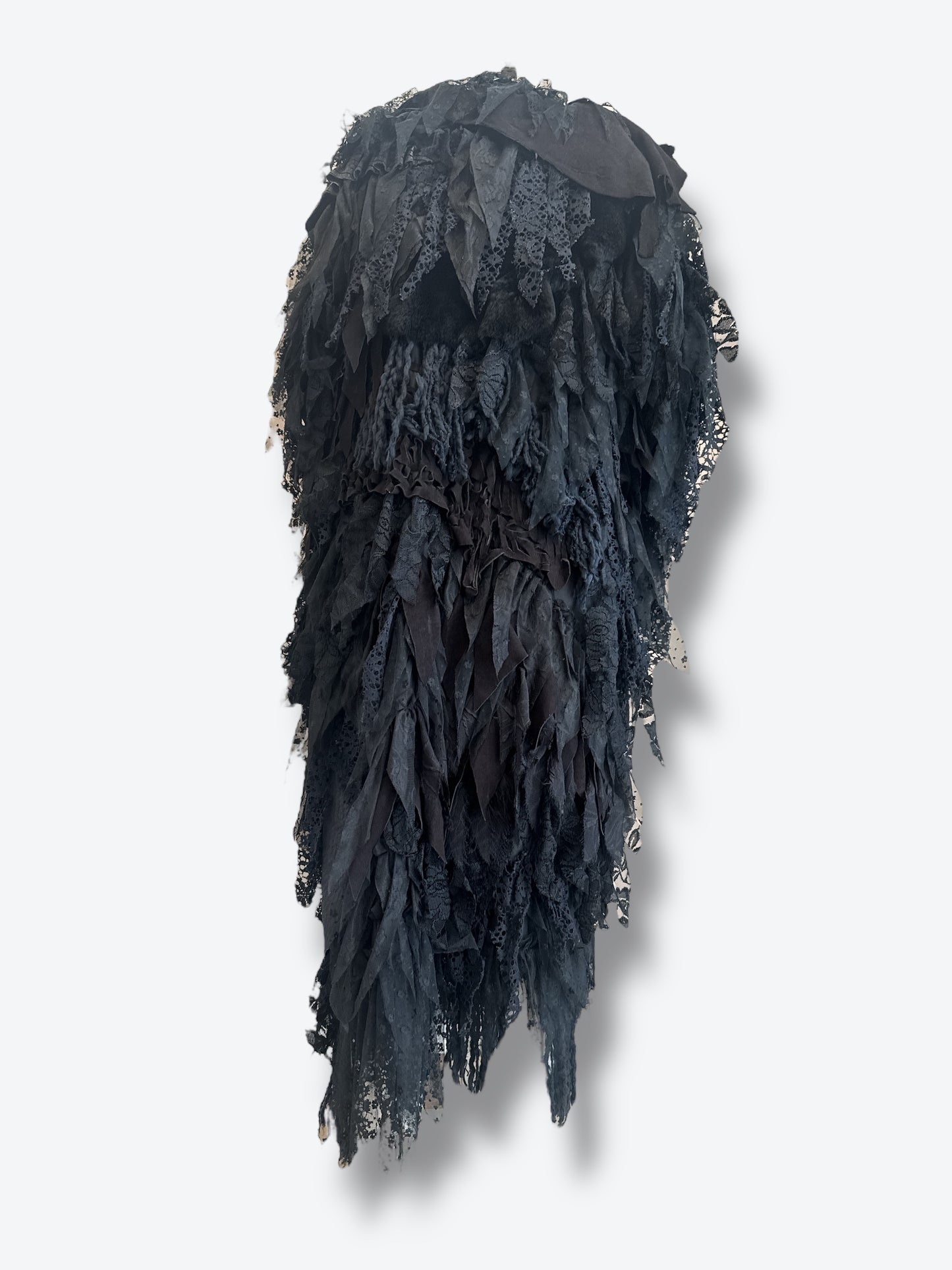 1980s Mixed Media Leather Long Vest