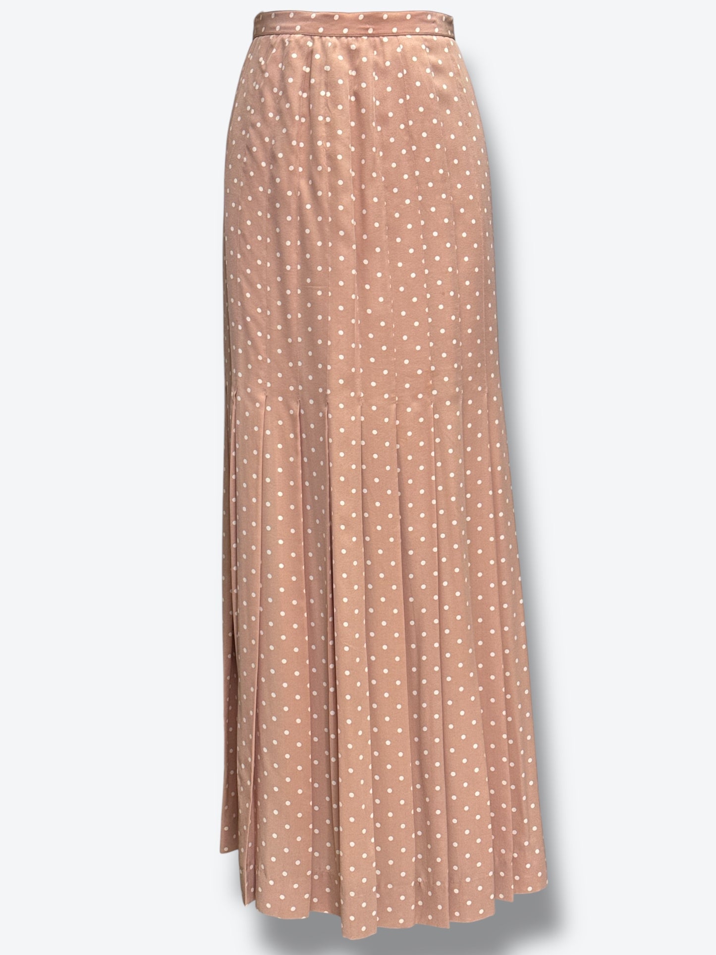 1980s Polka Dot Pleated Chanel Skirt