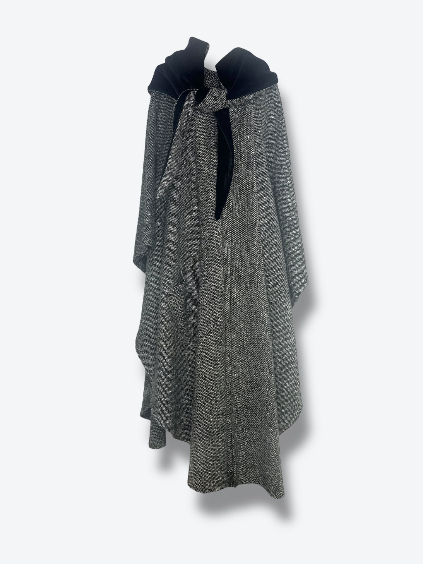 Vintage 1970s Hourihan of Dublin Wool Cloak with Velvet Hood/Collar