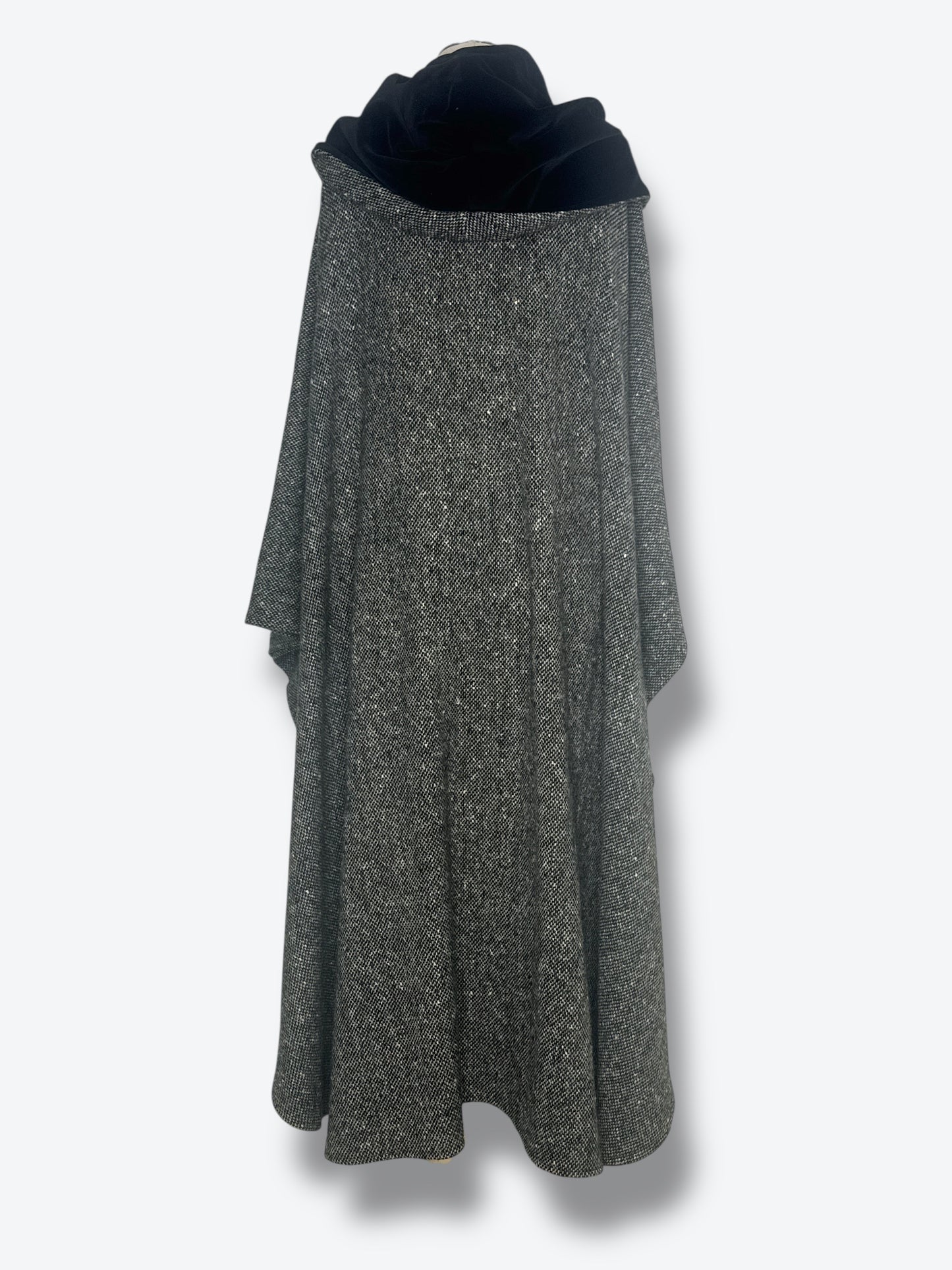 Vintage 1970s Hourihan of Dublin Wool Cloak with Velvet Hood/Collar