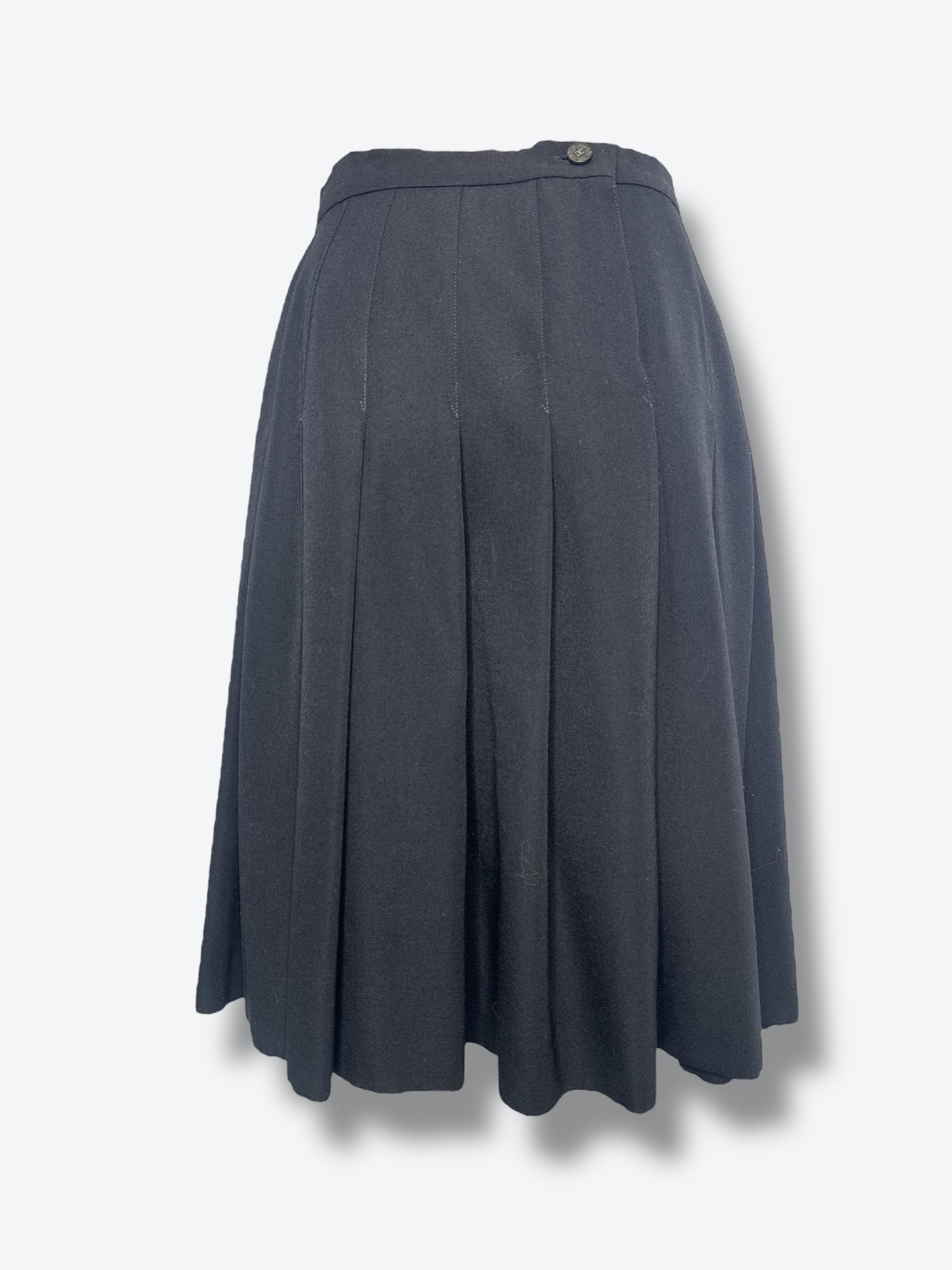 Chanel 02A Black Pleated A-Line Skirt – Fall 2002 Collection