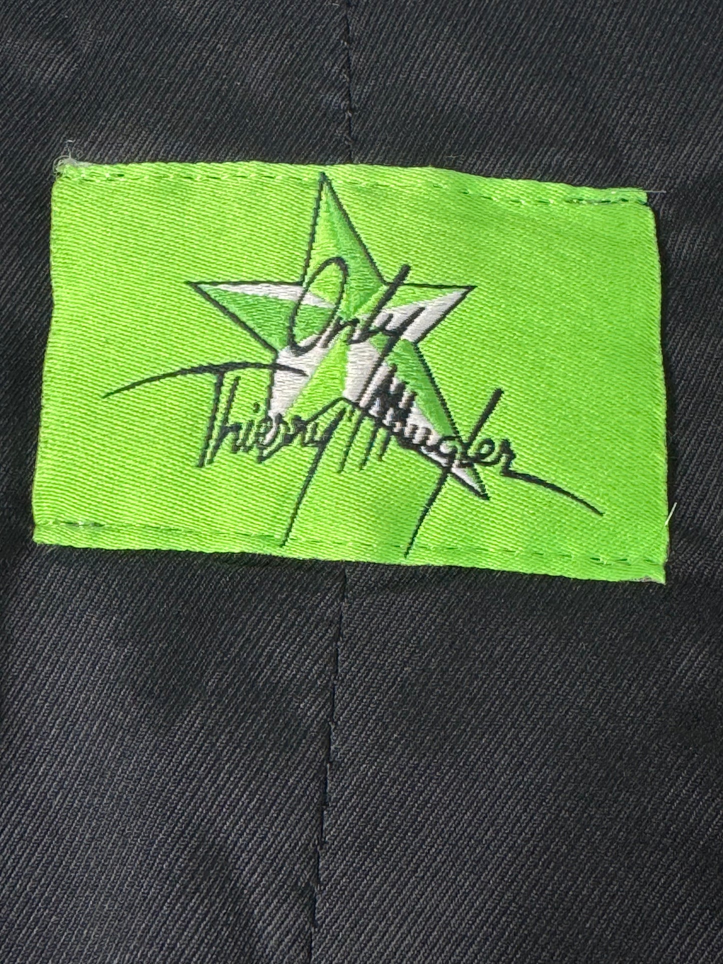 1990s “Only” Thierry Mugler Black Leather & Nylon Jacket