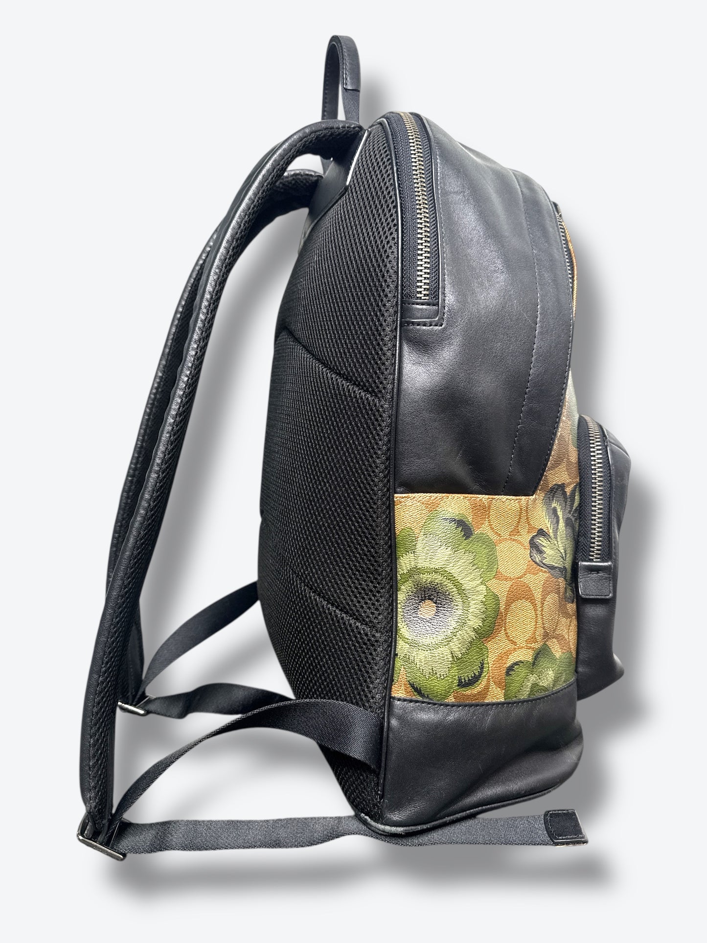 Unisex Coach X Kaffe Fassett Floral Jacquard & Leather Backpack