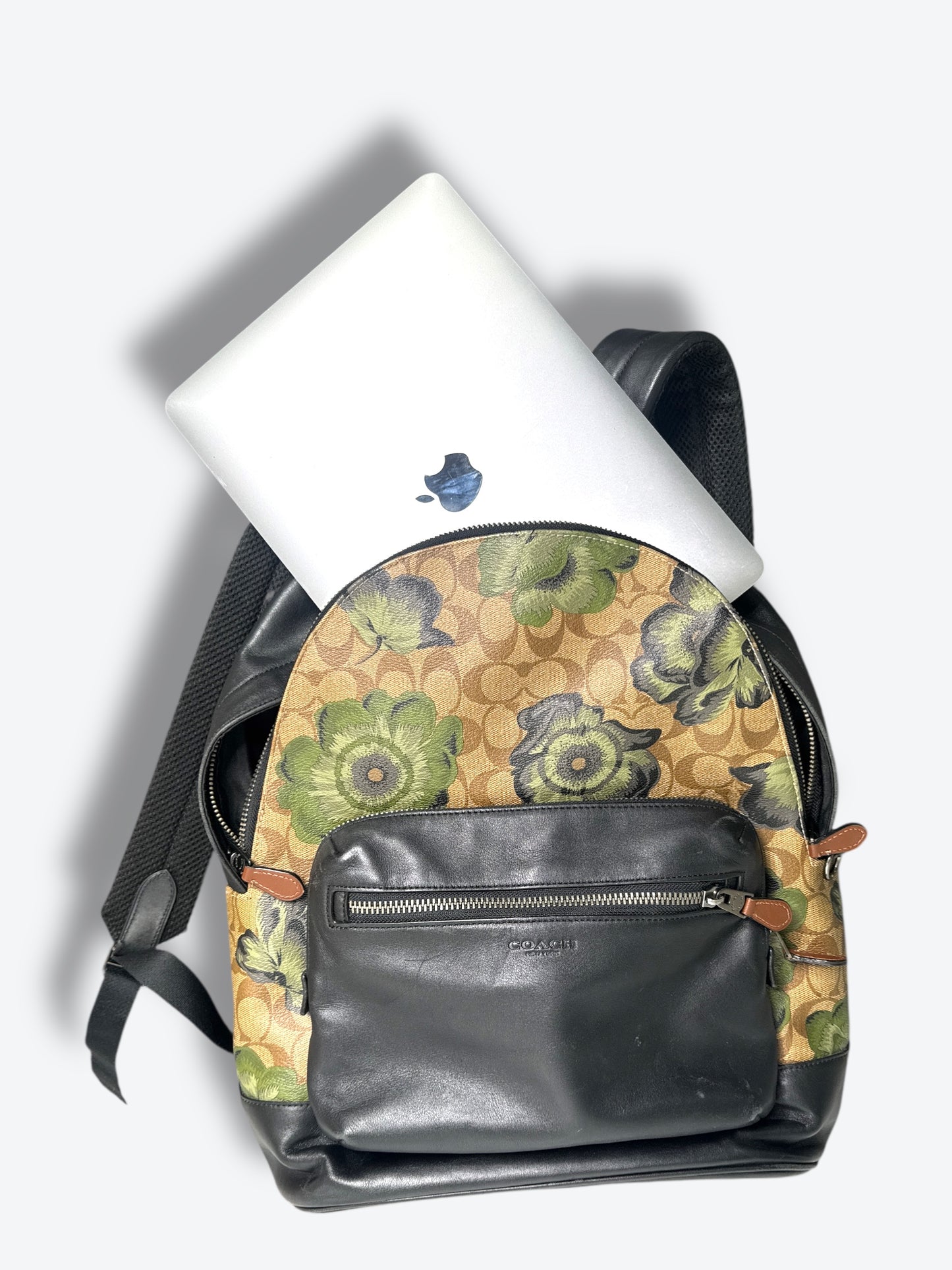 Unisex Coach X Kaffe Fassett Floral Jacquard & Leather Backpack