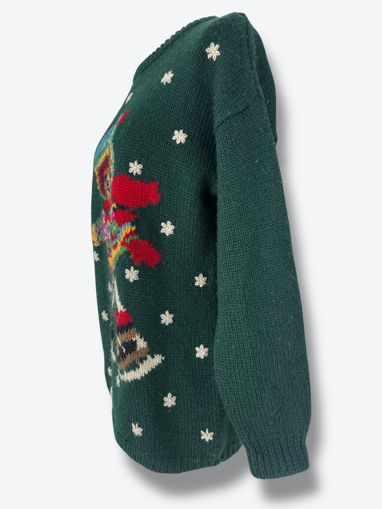 1980s Liz Sport Petite Bear Skating Sweater
