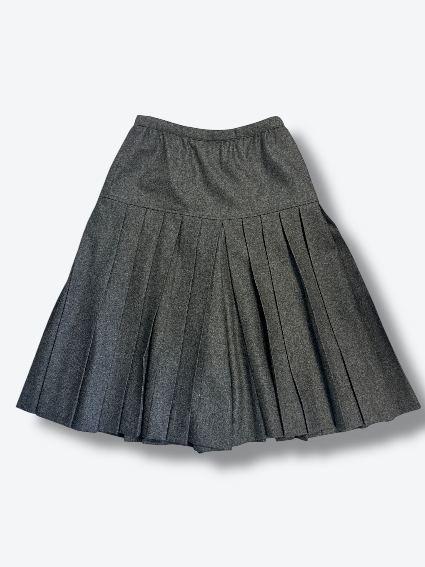 Valentino Gray Pleated Skort