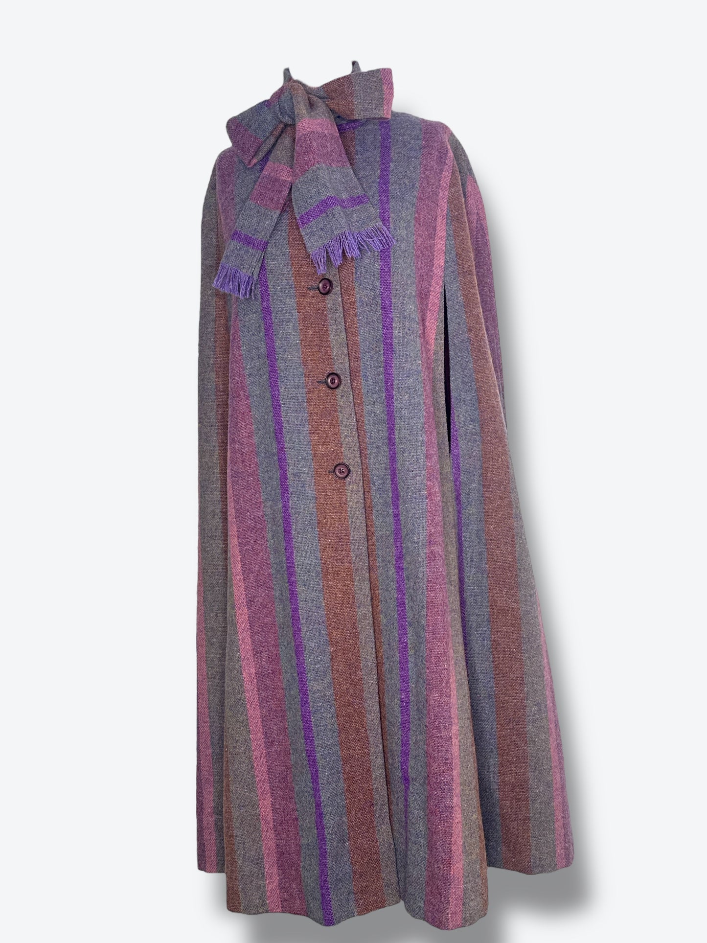 1970s Avoca Plaid Poncho