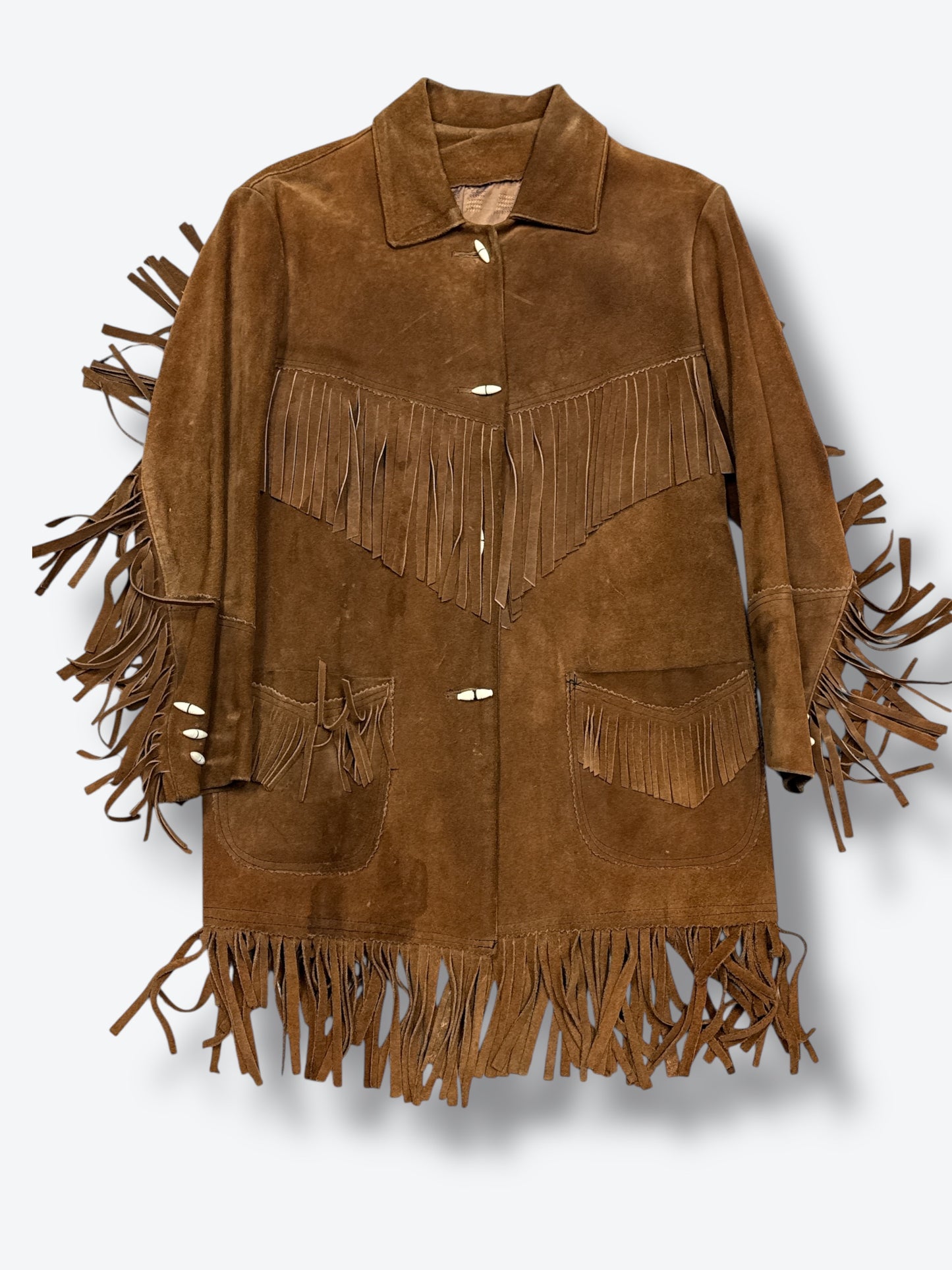 1970s Brown Fringe Jacket