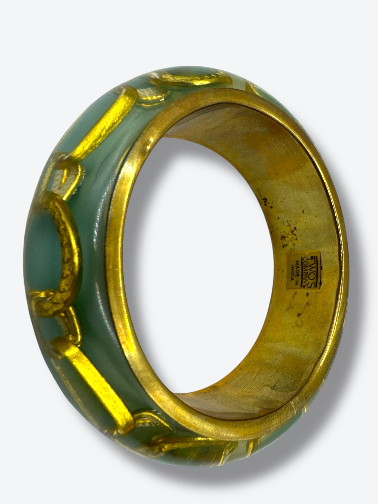 1990s “Two’s Company” Gold Sea Foam Bracelet