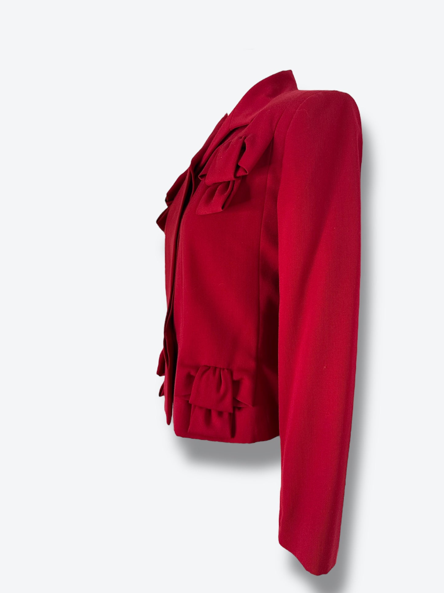 1970s Ruby Red Givenchy Couture Blazer