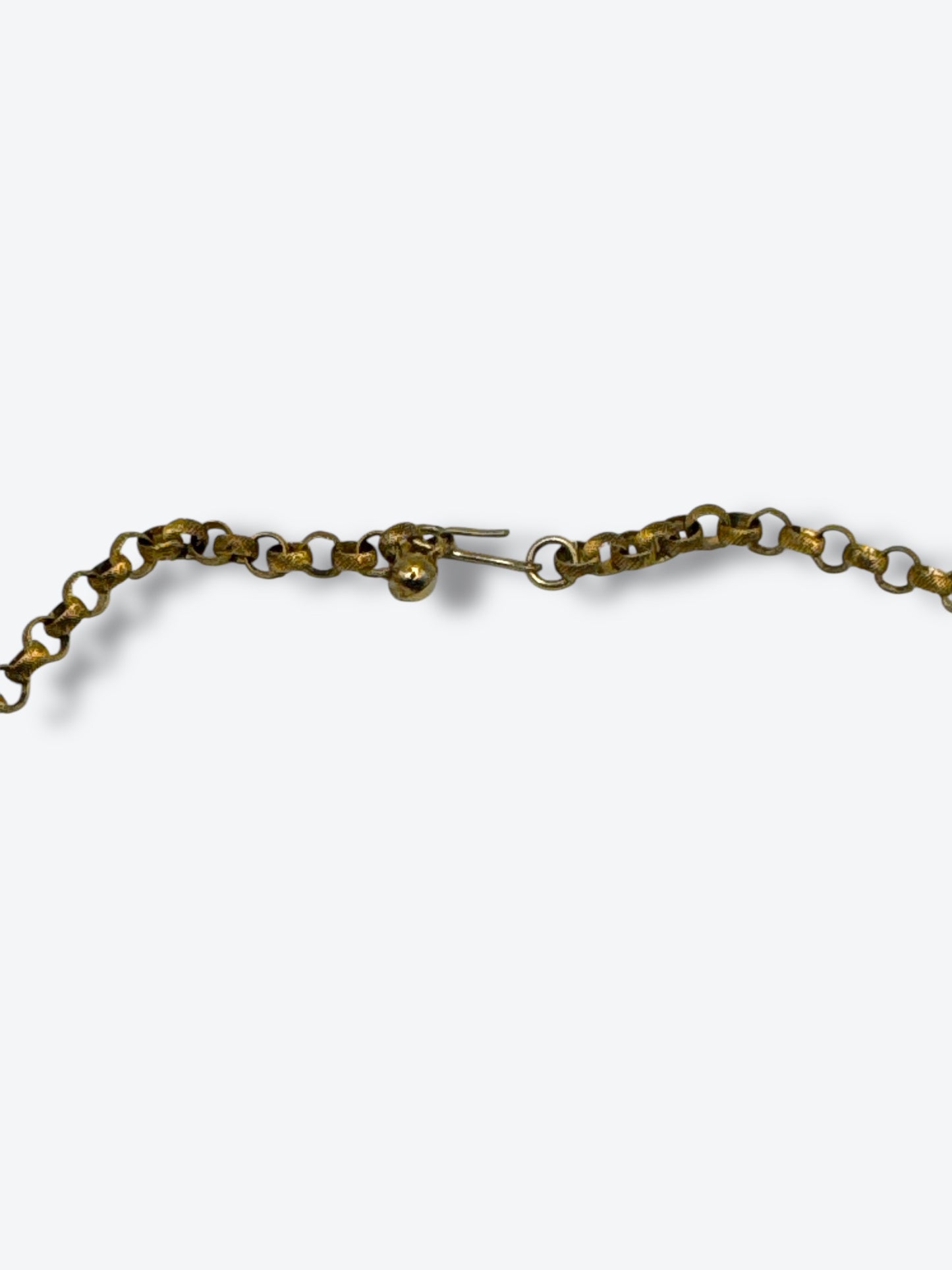Vintage Artisan Necklace with Semi-Precious Stones & Fossil Pendant