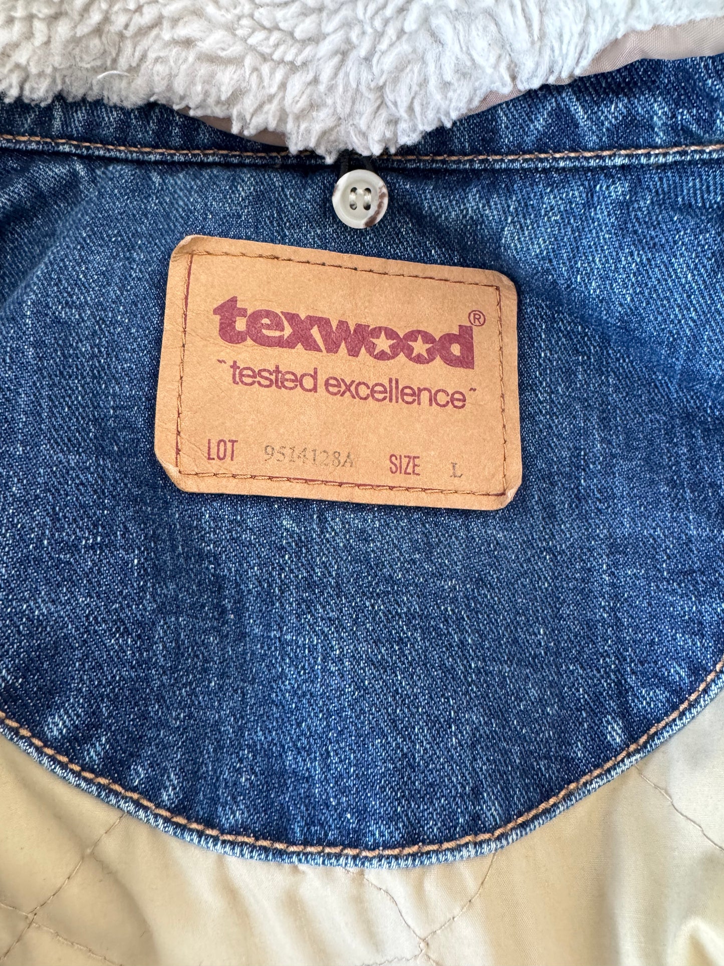 2000 Texwood Denim Shearling Jacket