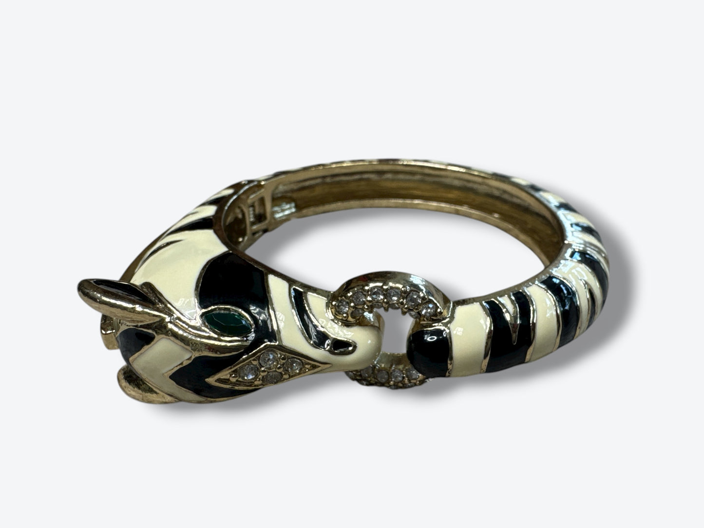1990s Anne K Zebra Hinge Bracelet