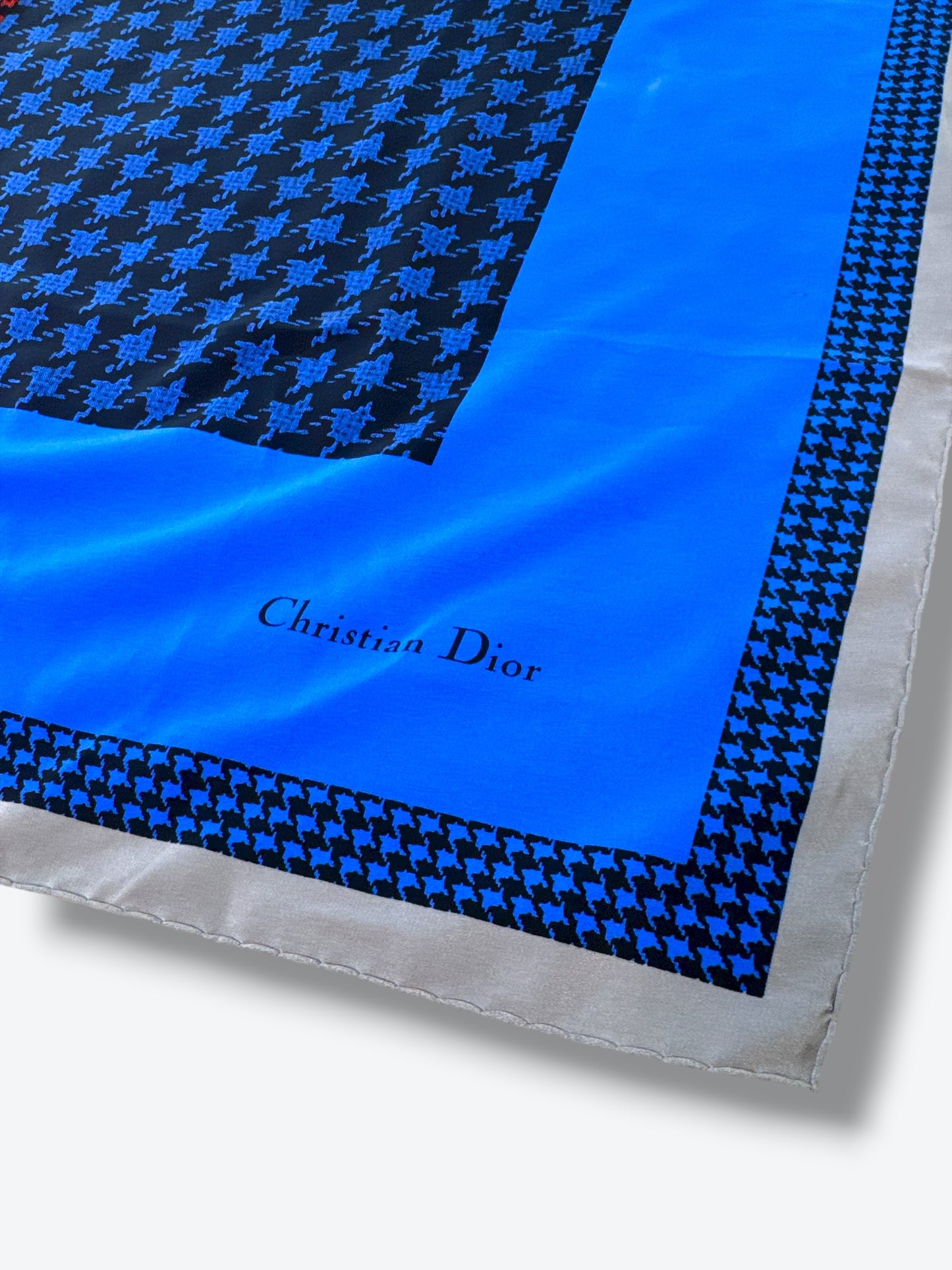 1980s Christian Dior 35” x 35” Multi Houndstooth Scarf