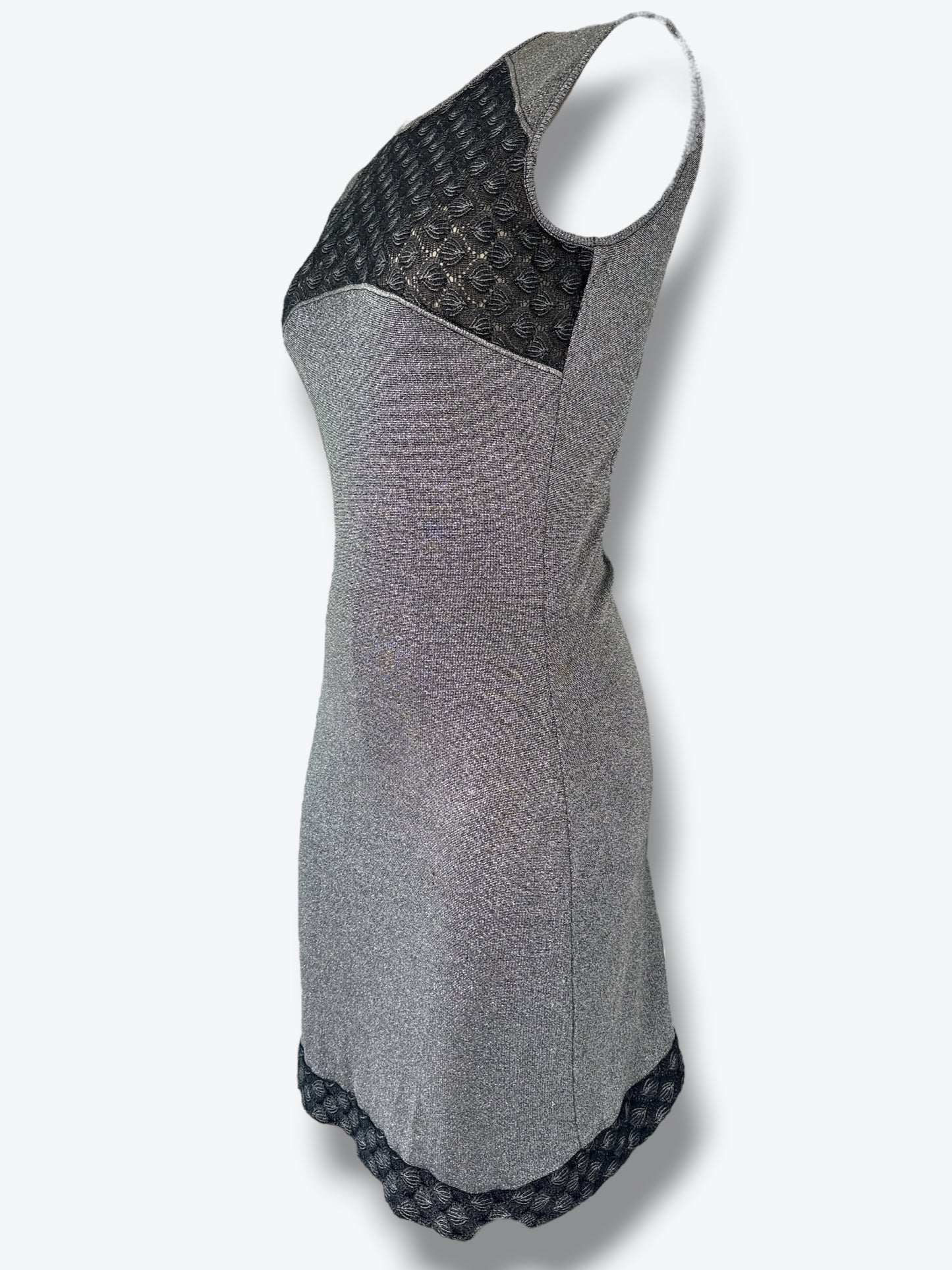 2000 Christian Lacroix Jeans Metallic Knit Bodycon Dress – Made in Italy
