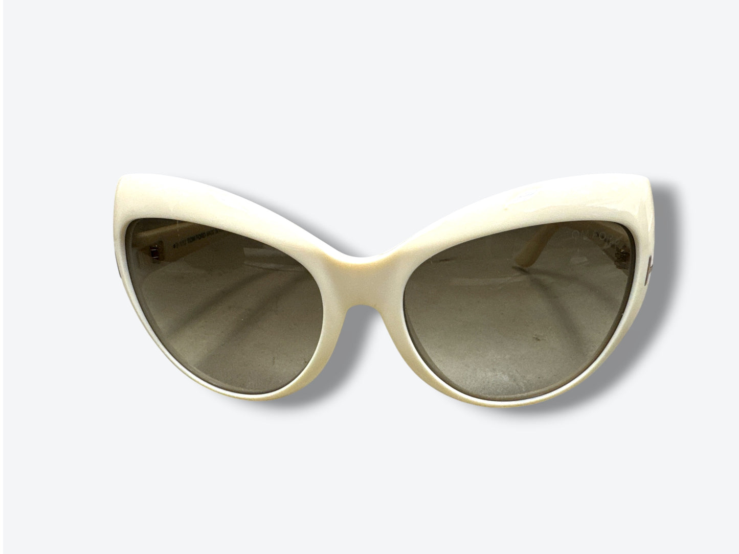 2010 Tom Ford Bardot TF284 Cat-Eye Sunglasses – Ivory/Gradient Brown