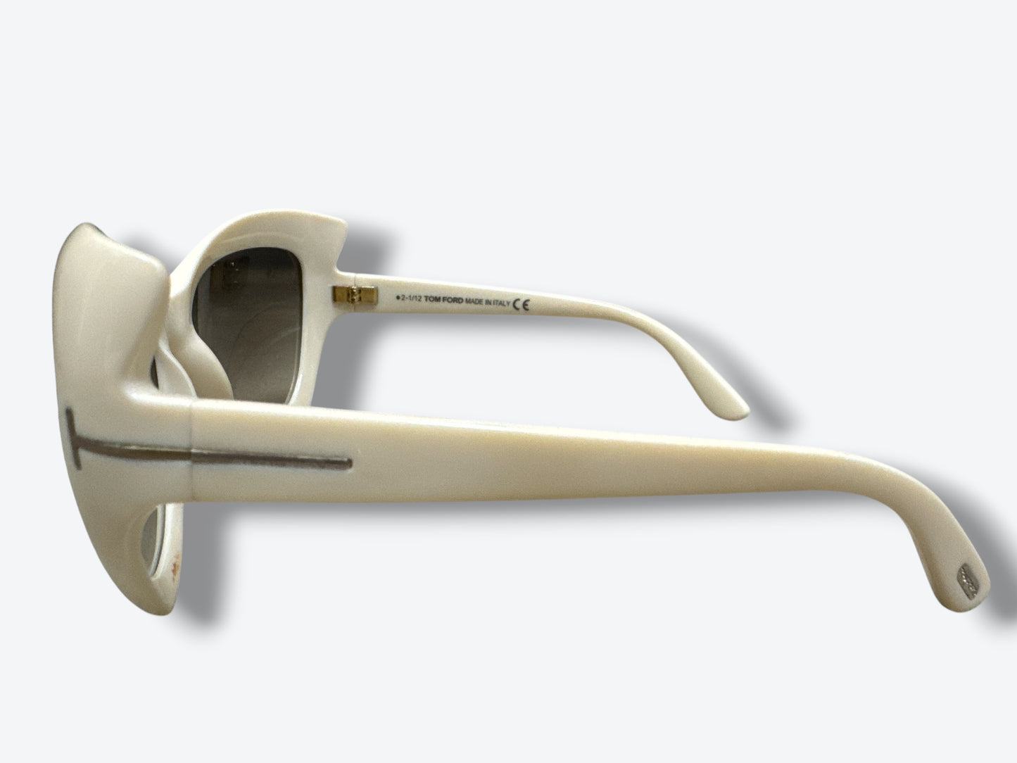 2010 Tom Ford Bardot TF284 Cat-Eye Sunglasses – Ivory/Gradient Brown