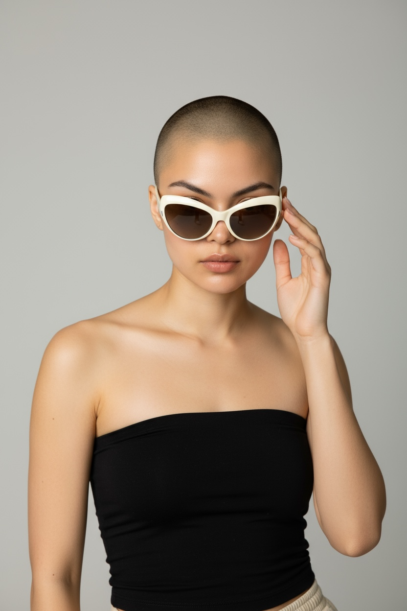 2010 Tom Ford Bardot TF284 Cat-Eye Sunglasses – Ivory/Gradient Brown