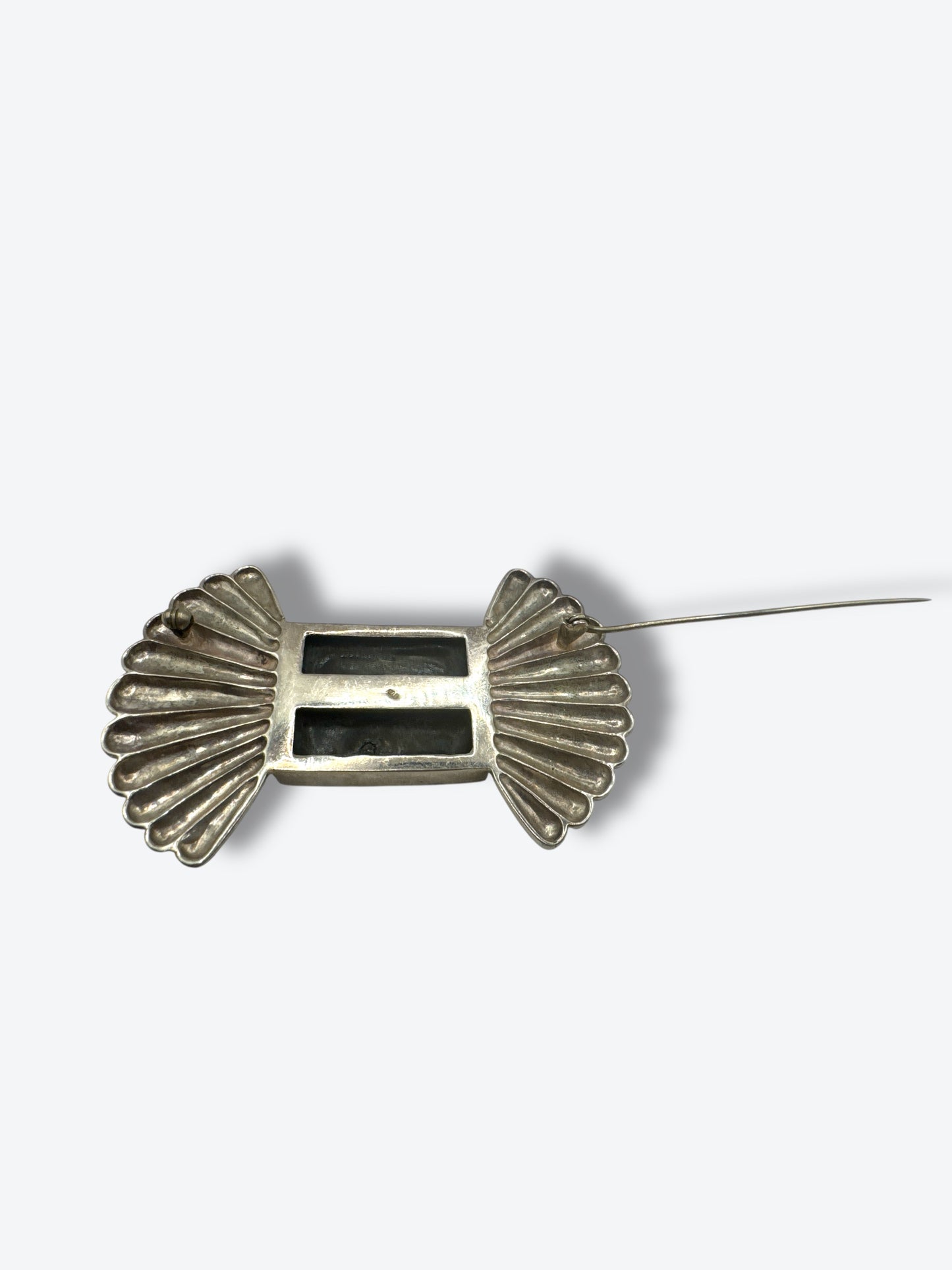 Vintage Mexican Sliver & Enamel Brooch