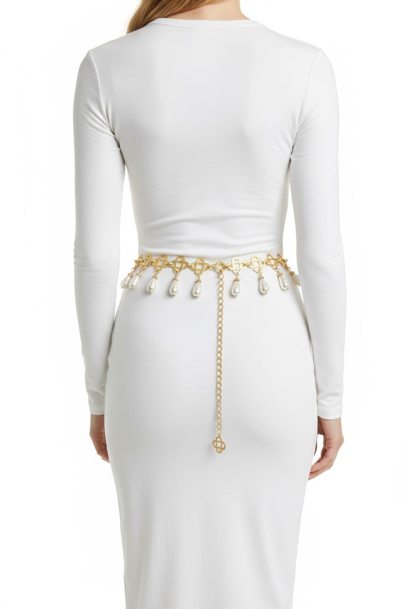 1980s Pearl and Chain Belt