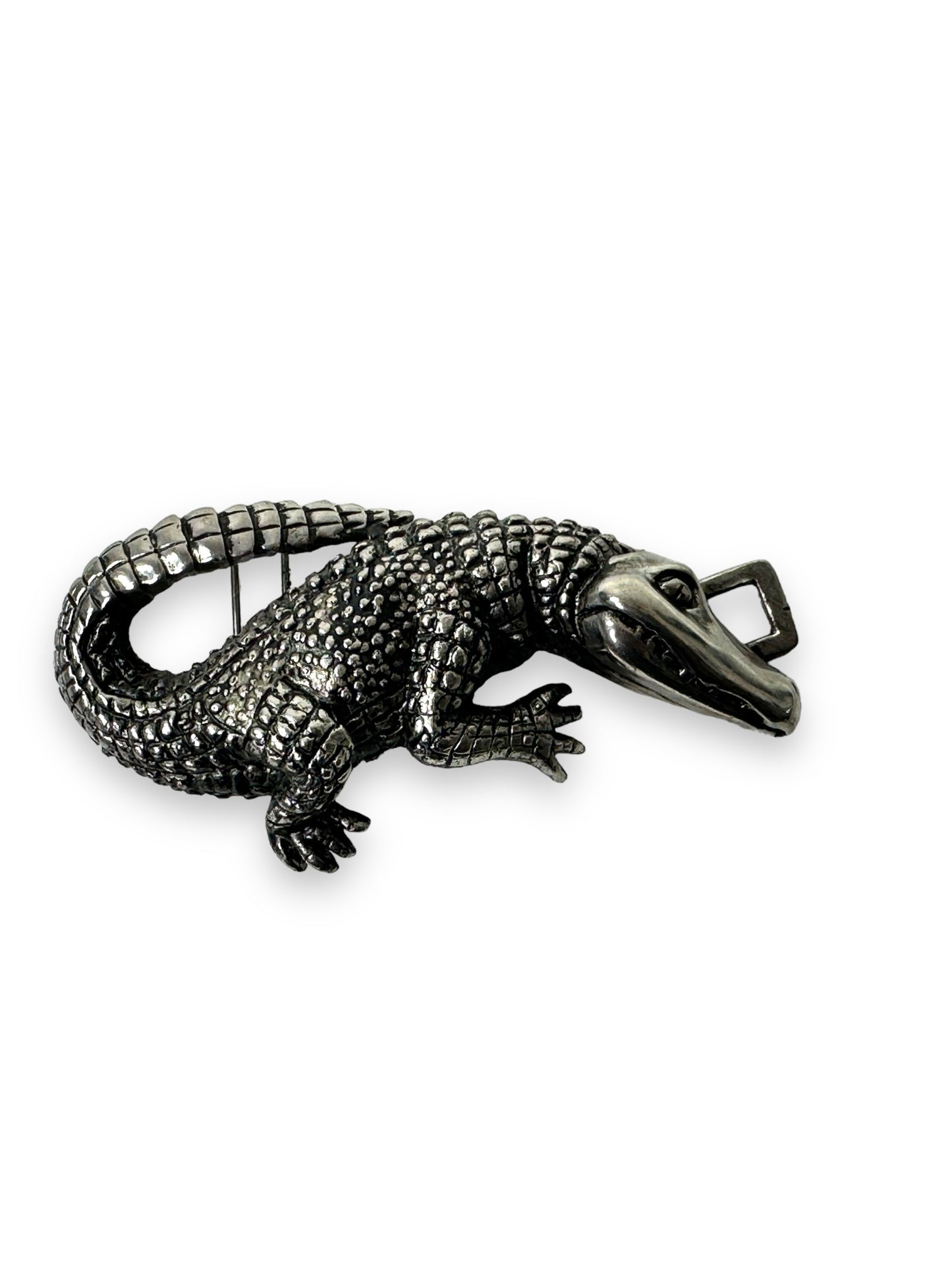 1990s Single Alligator Belt Buckle