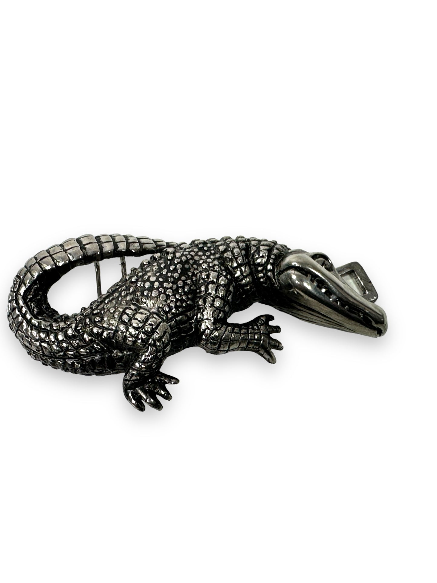 1990s Single Alligator Belt Buckle