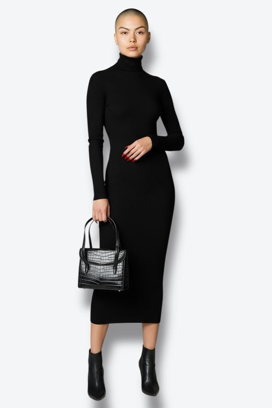 1970s  MADLER Crocodile-Embossed Top Handle Bag